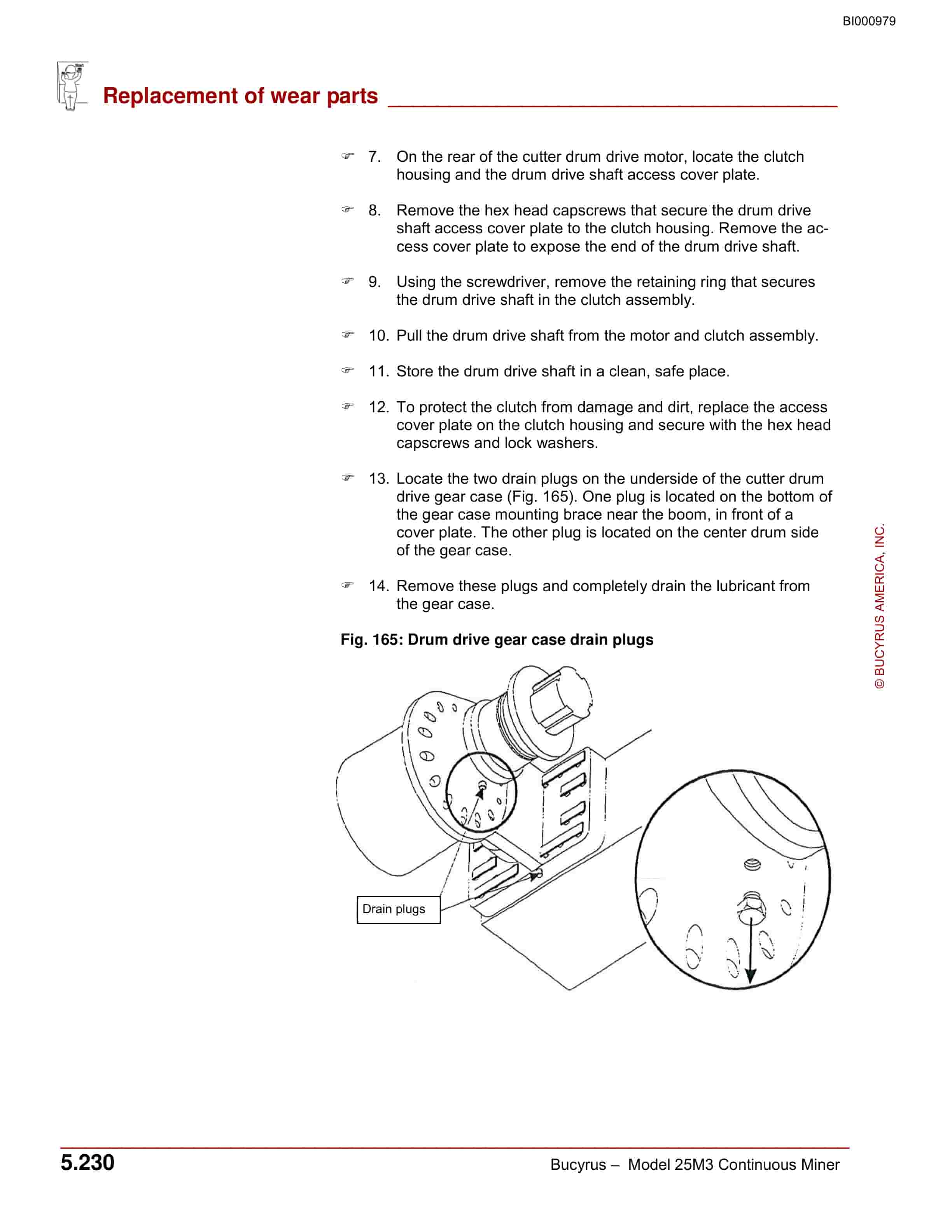 Bucyrus 25M3 Continuous Miner Operation Manual BI000979-3