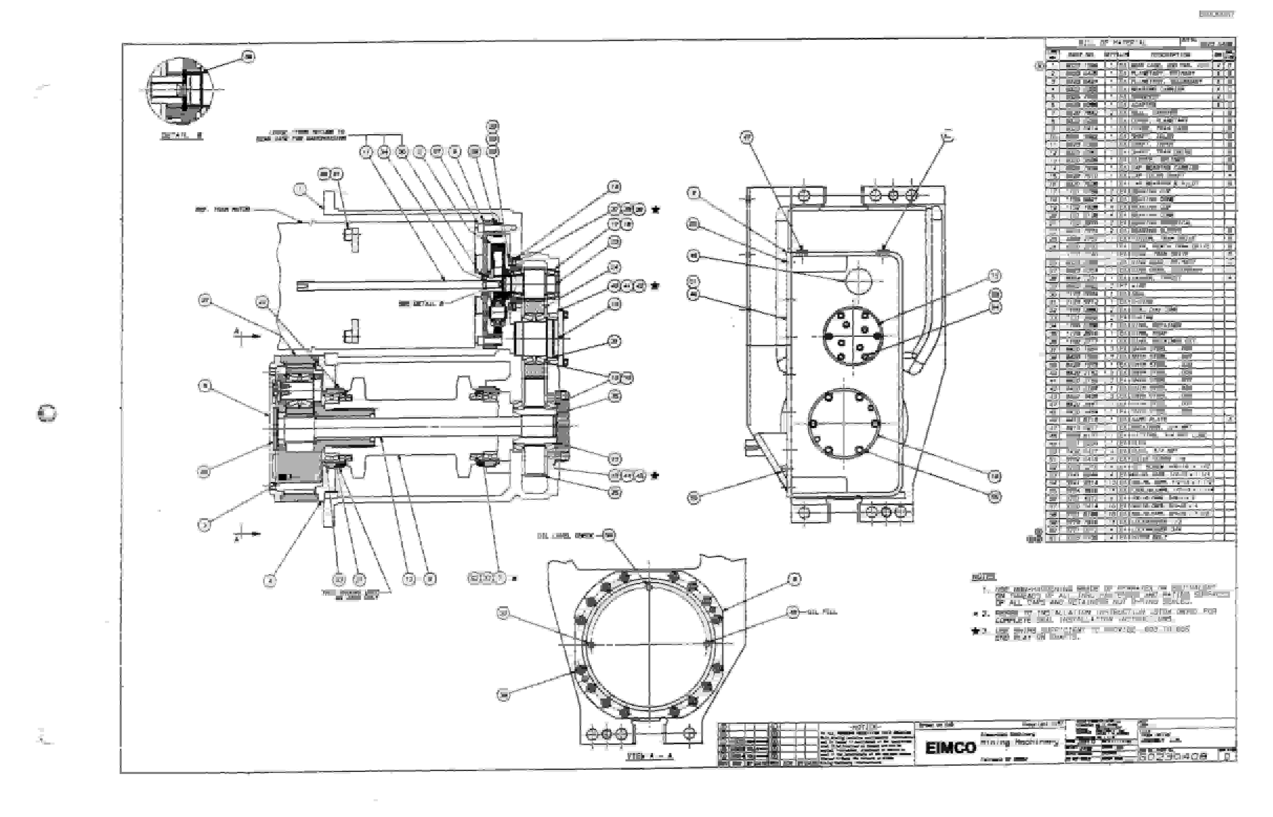 Bucyrus 2810-0 Drum Miner Parts Catalog BI000057-3
