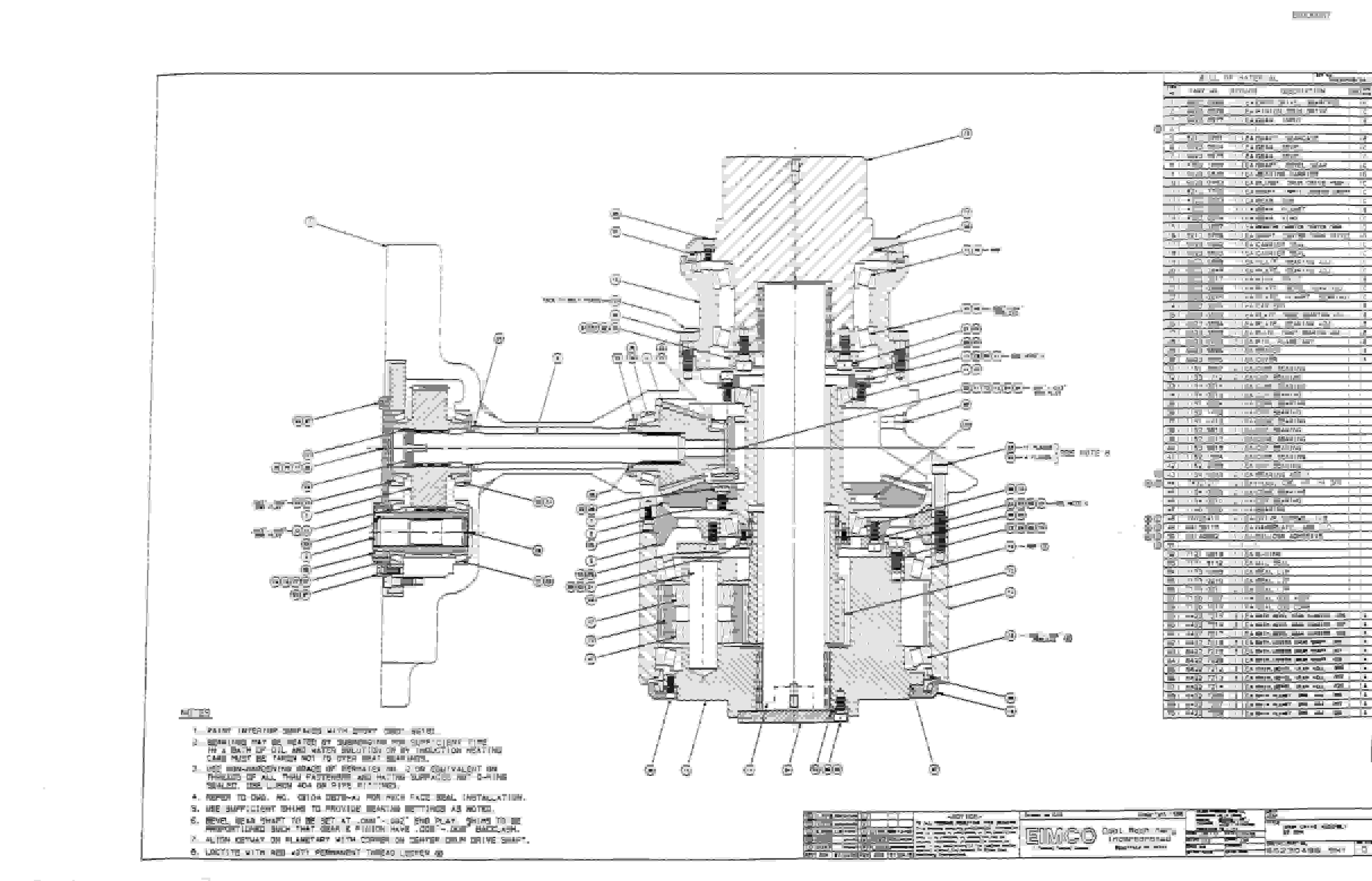 Bucyrus 2810-0 Drum Miner Parts Catalog BI000057-4