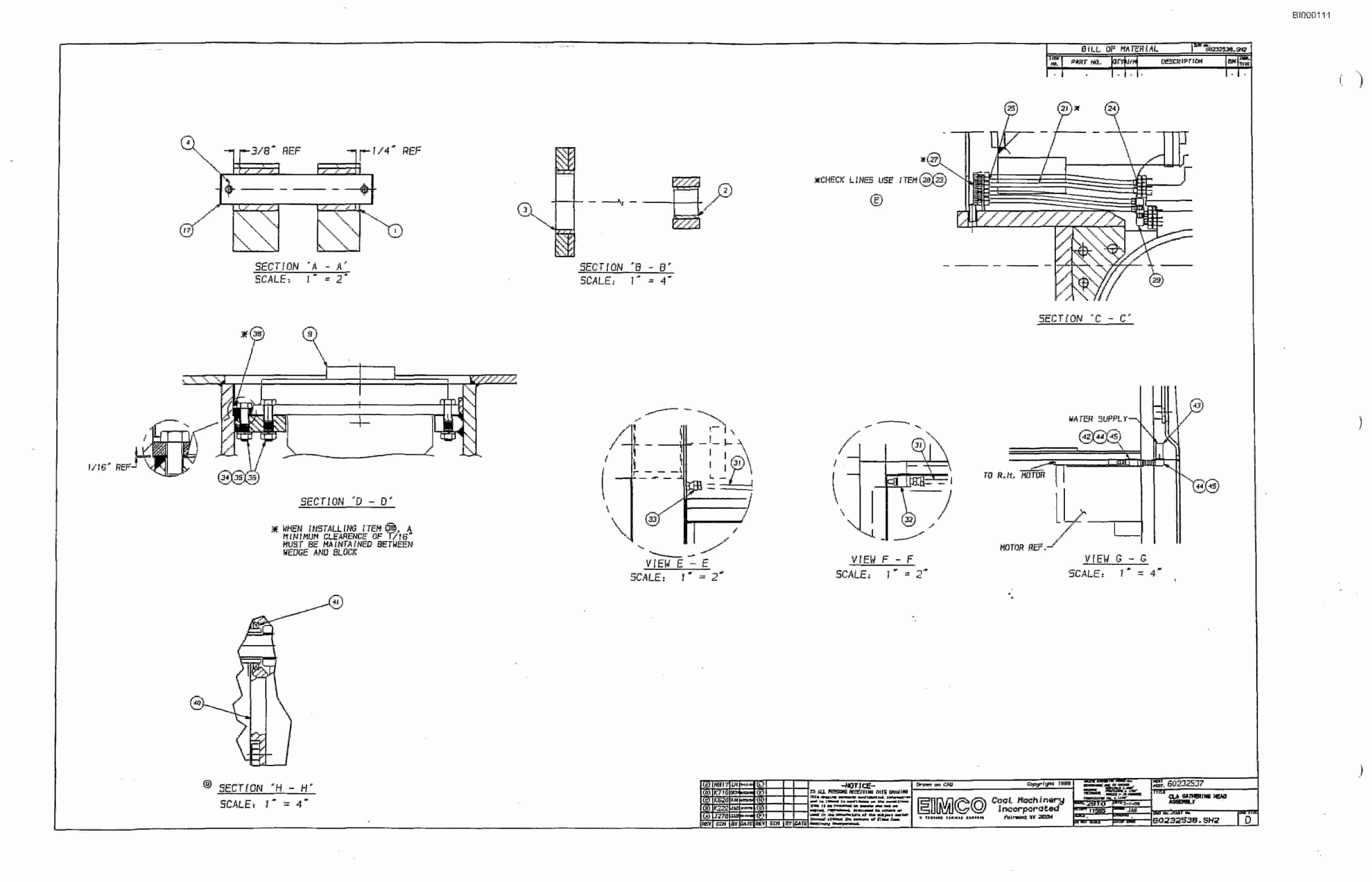 Bucyrus 2810-0 Miner Parts Catalog BI000111-3