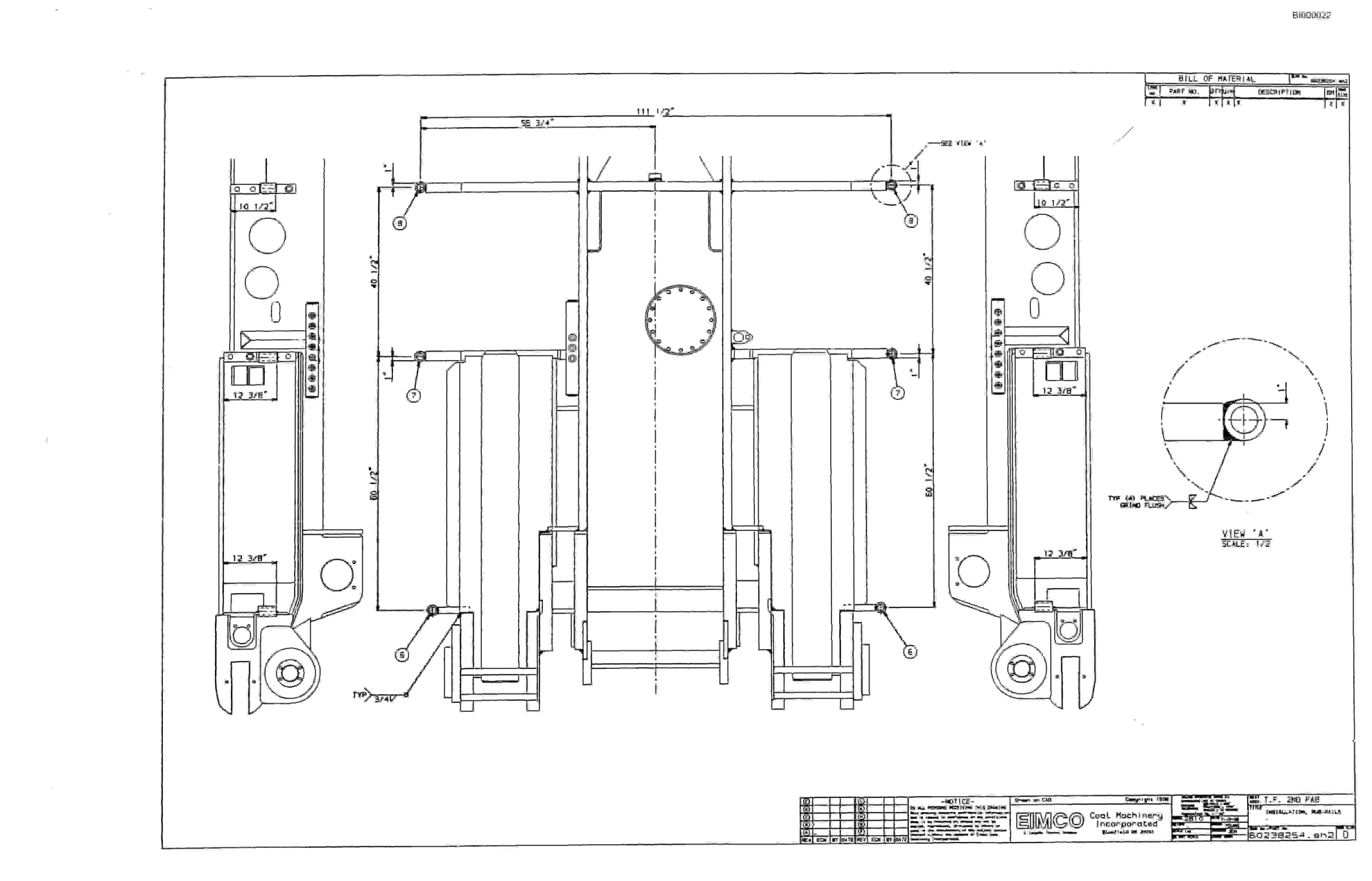 Bucyrus 2810-0 Wethead Miner Parts Catalog BI000022 70880154-3