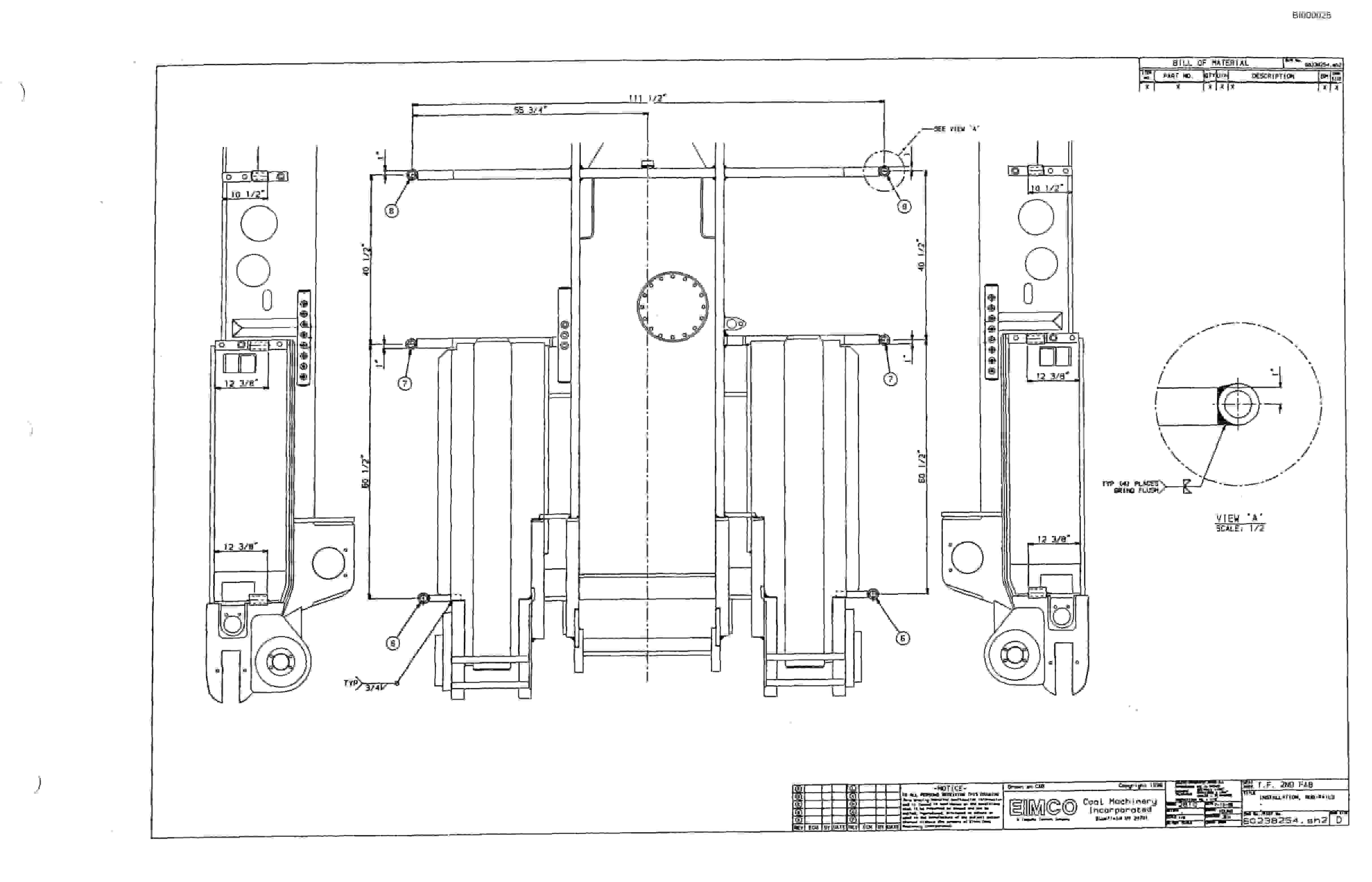 Bucyrus 2810-0 Wethead Miner Parts Catalog BI000025 70880154-3