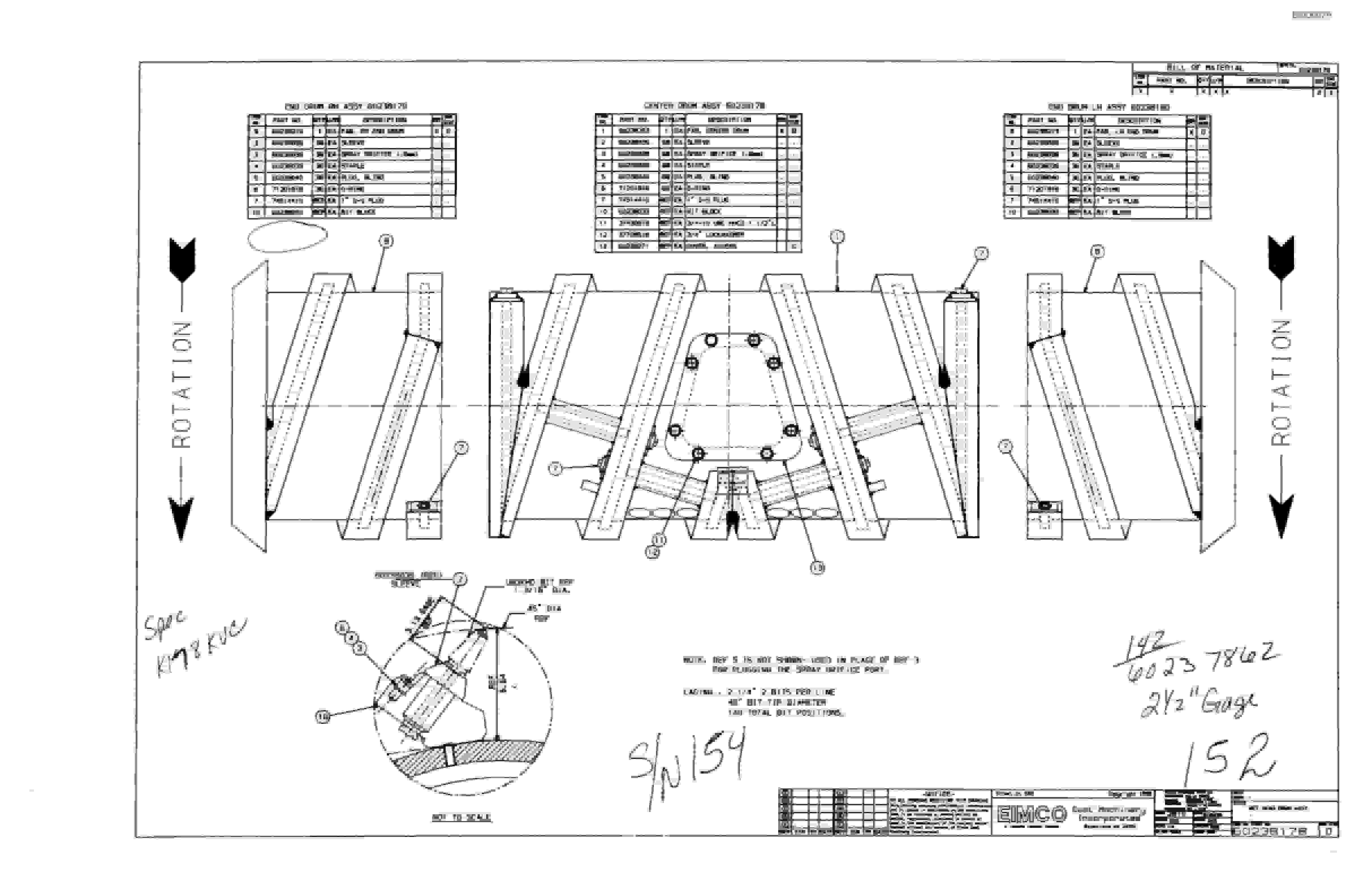 Bucyrus 2810-0 Wethead Miner Parts Catalog BI000079-4
