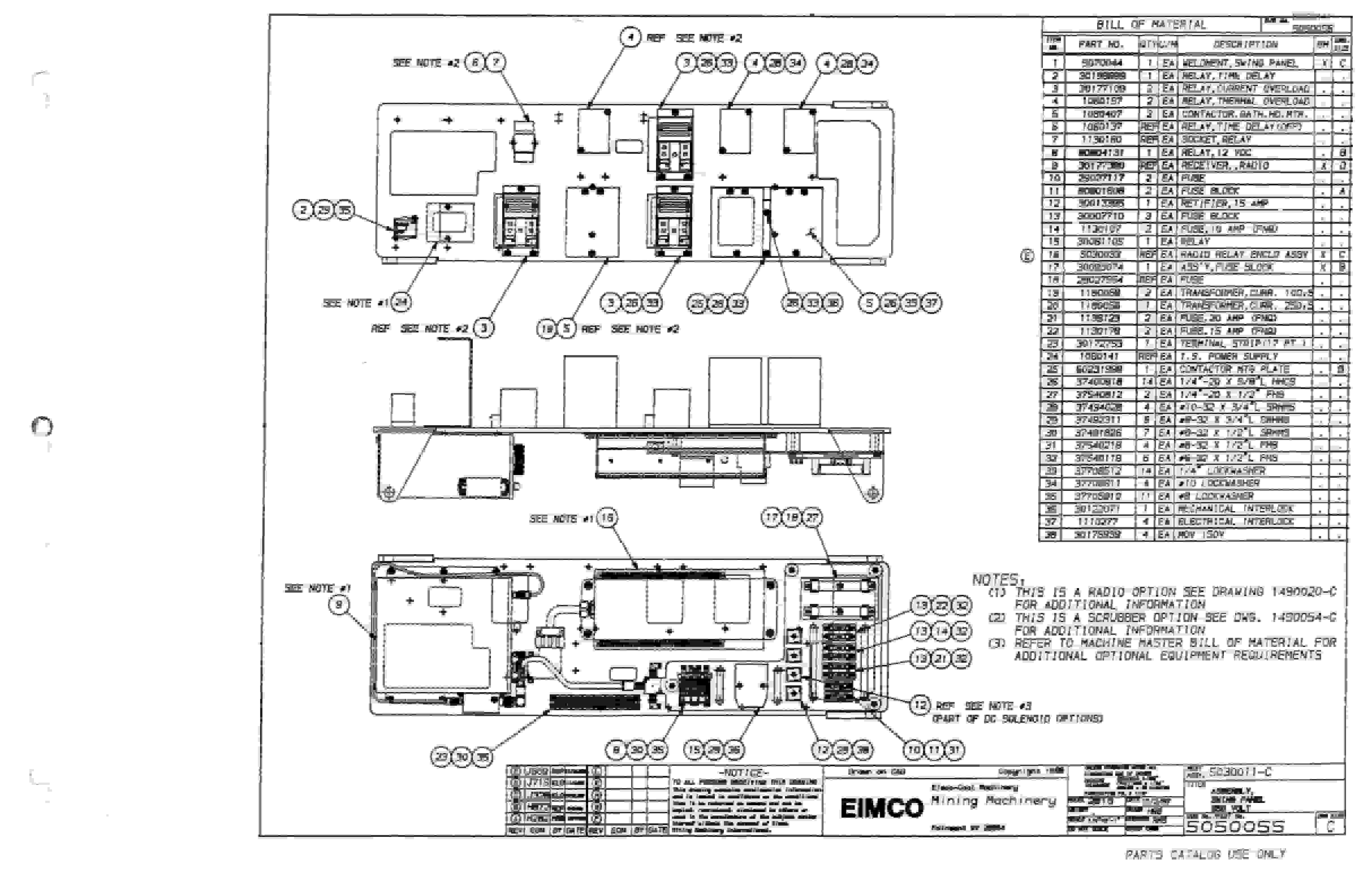 Bucyrus 2810-1 Drum Miner Parts Catalog BI000141-5