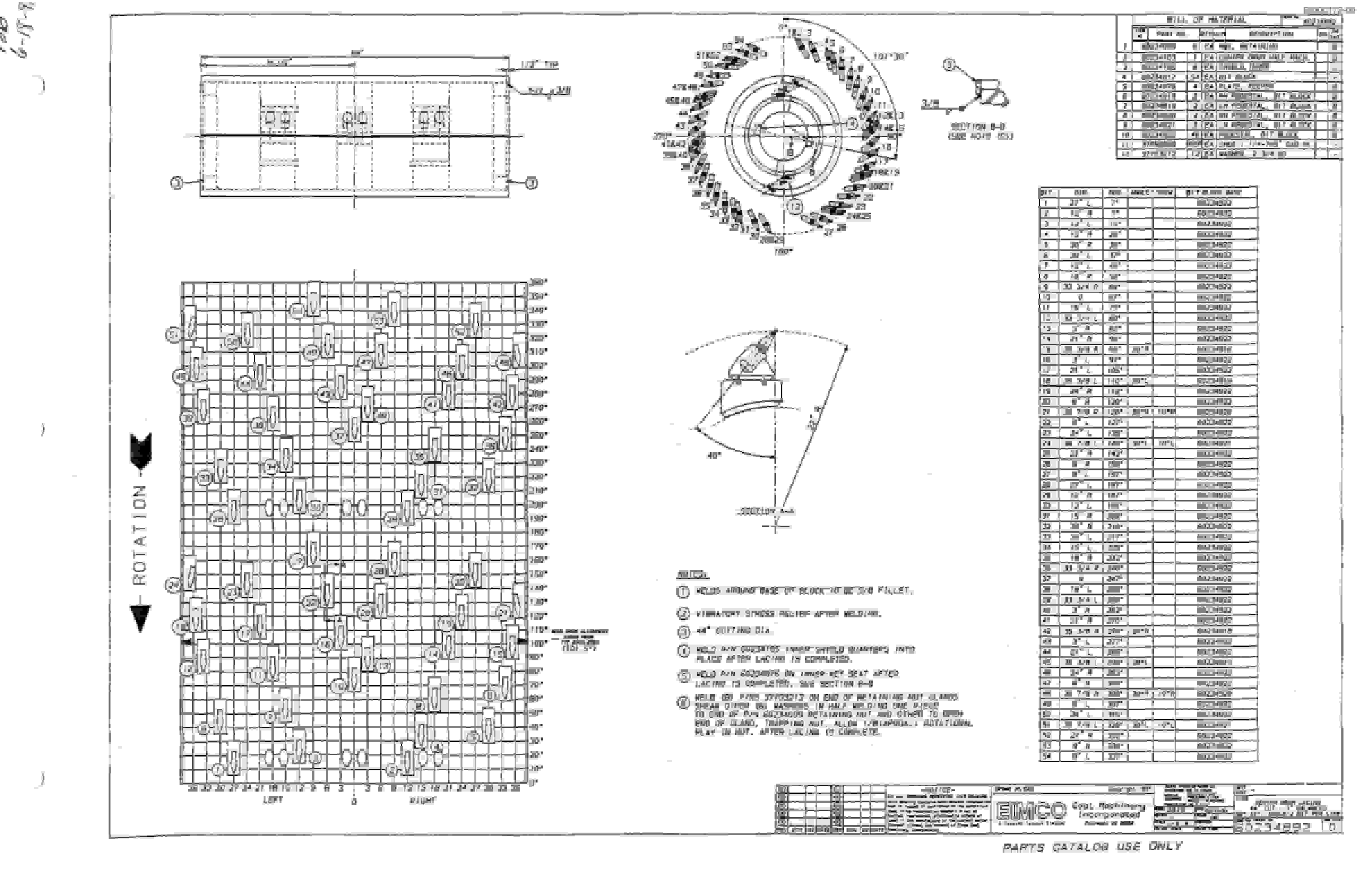 Bucyrus 2810-1 Drum Miner Parts Catalog BI000172-4