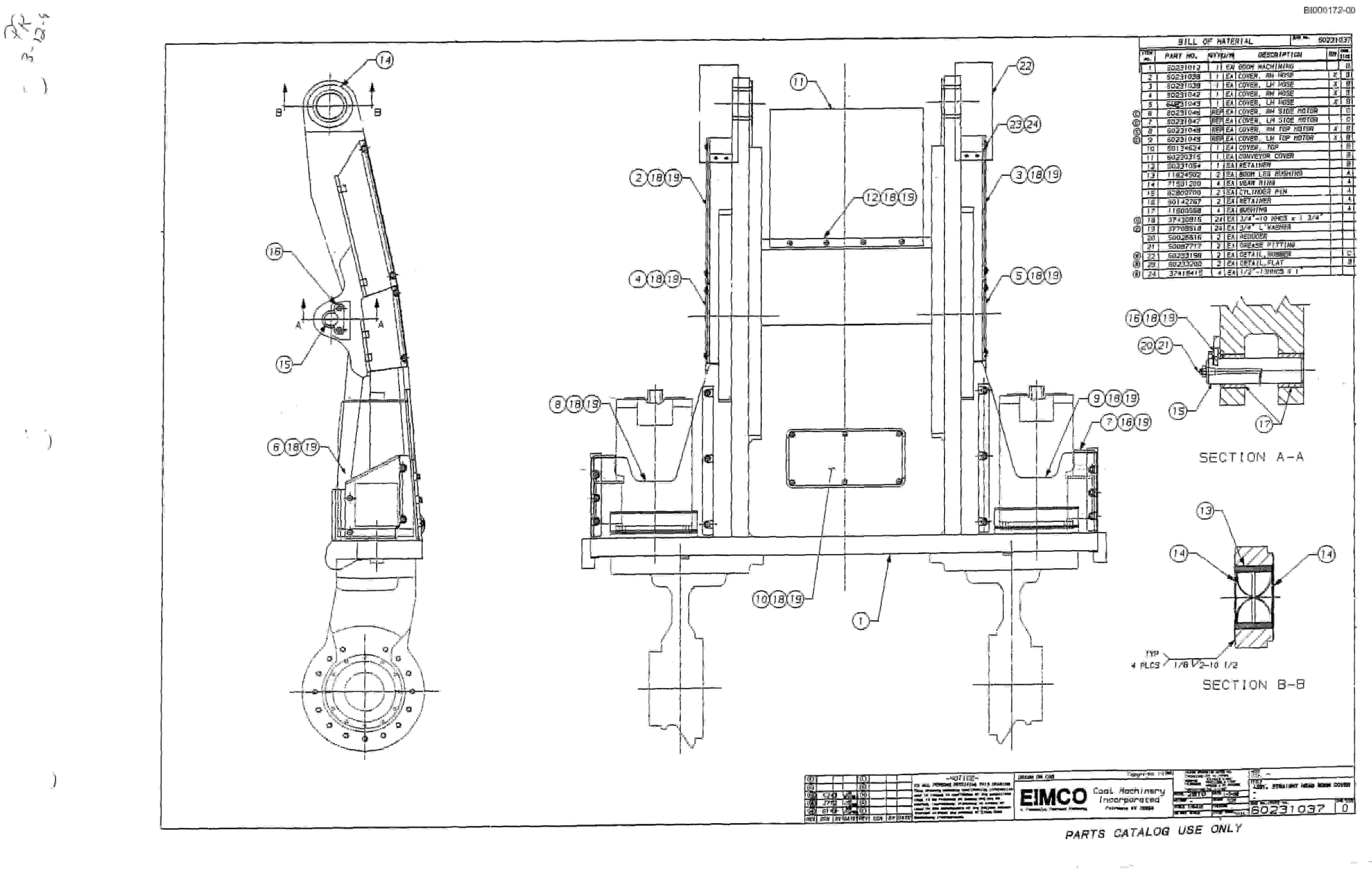 Bucyrus 2810-1 Drum Miner Parts Catalog BI000172-5