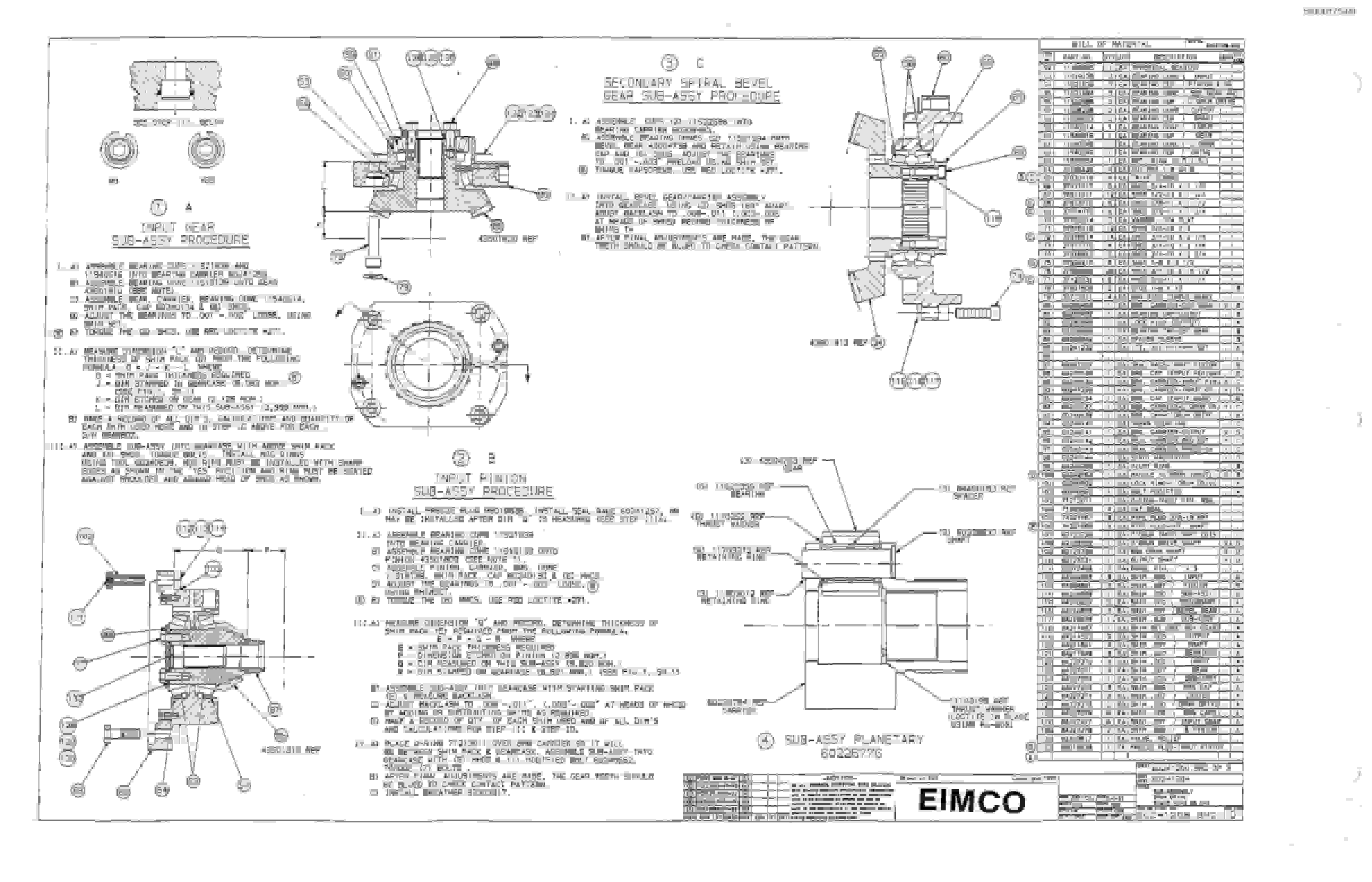 Bucyrus 2810-1 Drum Miner Parts Catalog BI000175-4