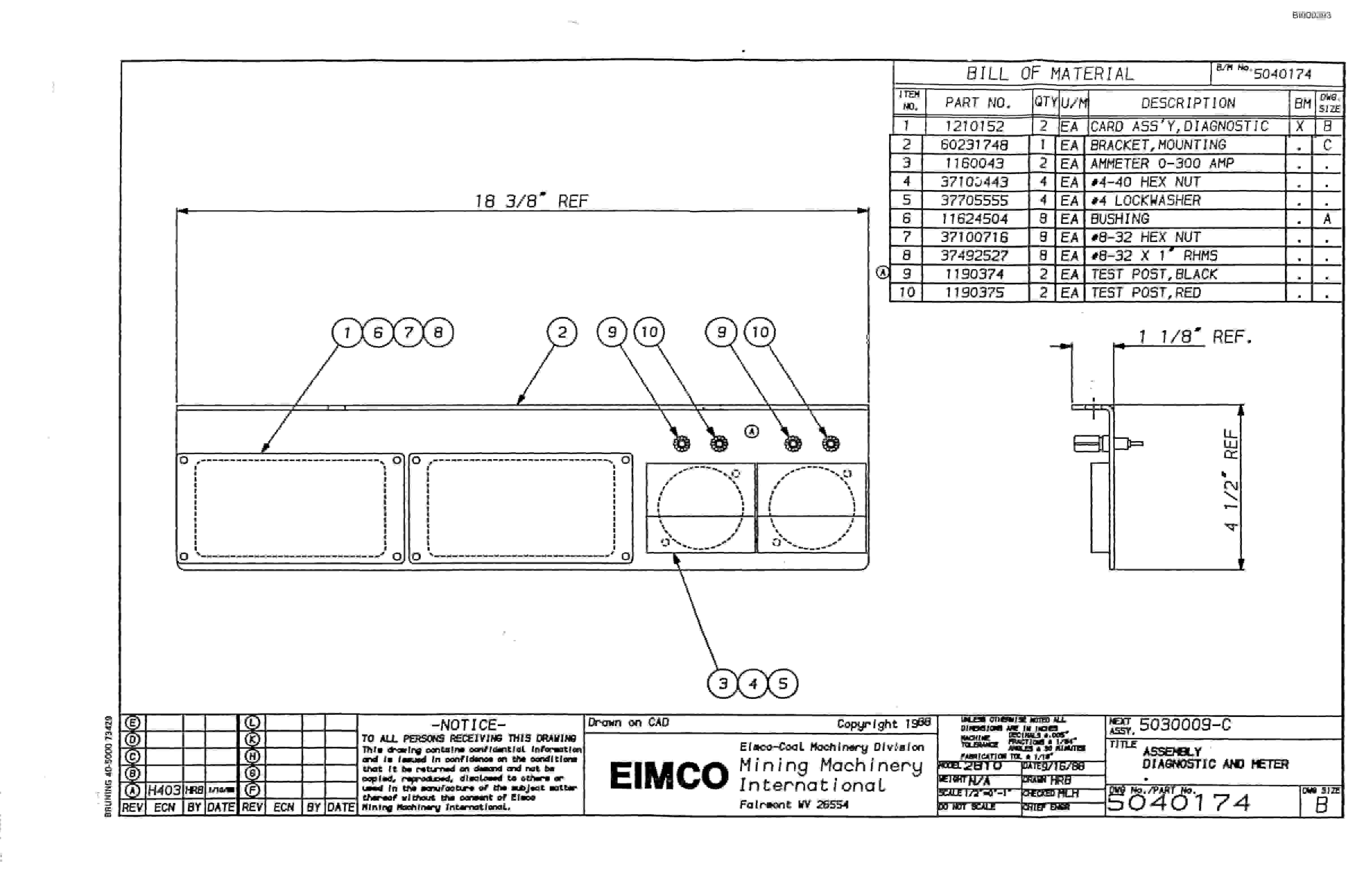 Bucyrus 2810-1 Drum Miner Parts Catalog BI000393-3