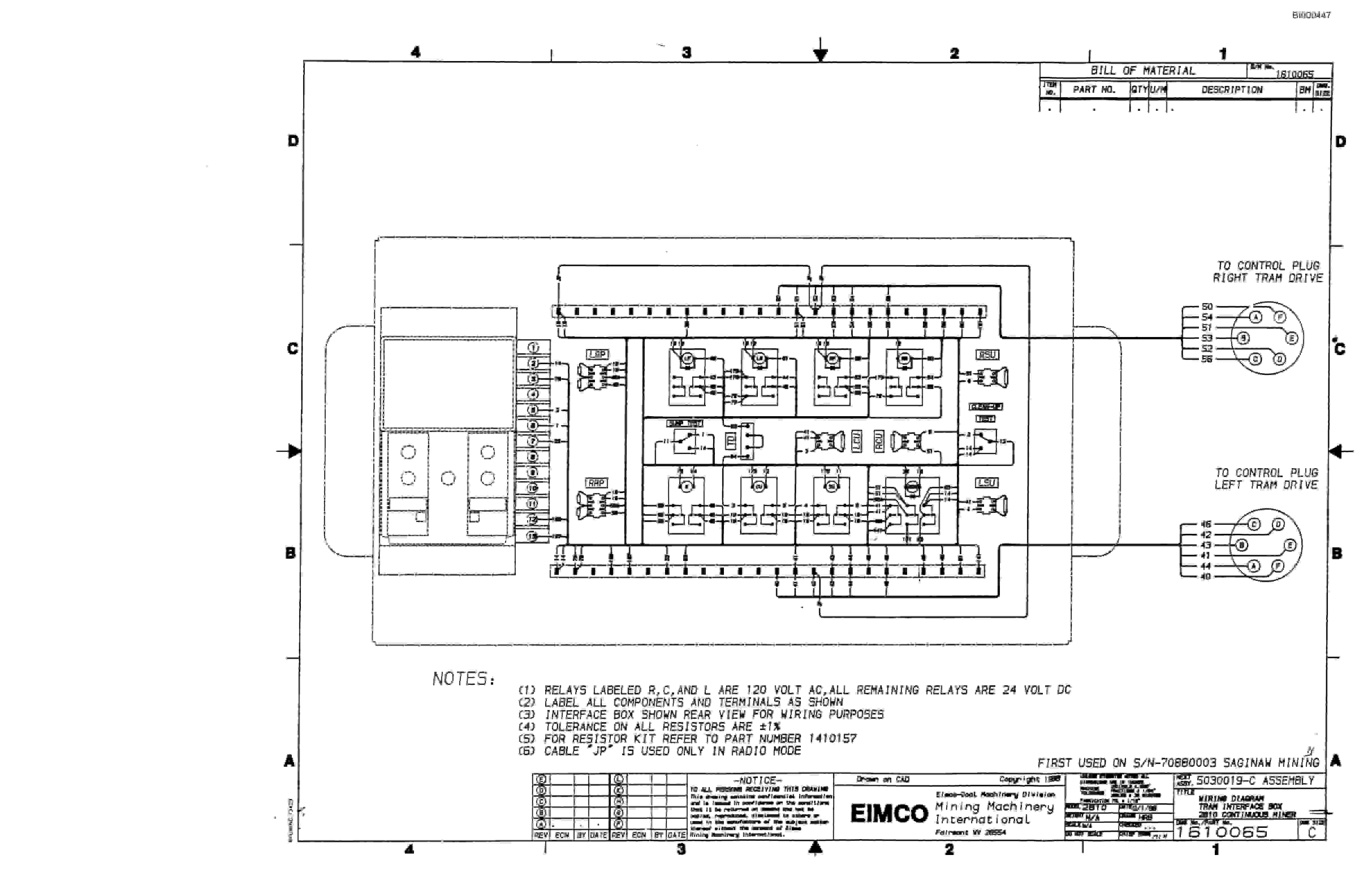 Bucyrus 2810-1 Drum Miner Parts Catalog BI000447-3