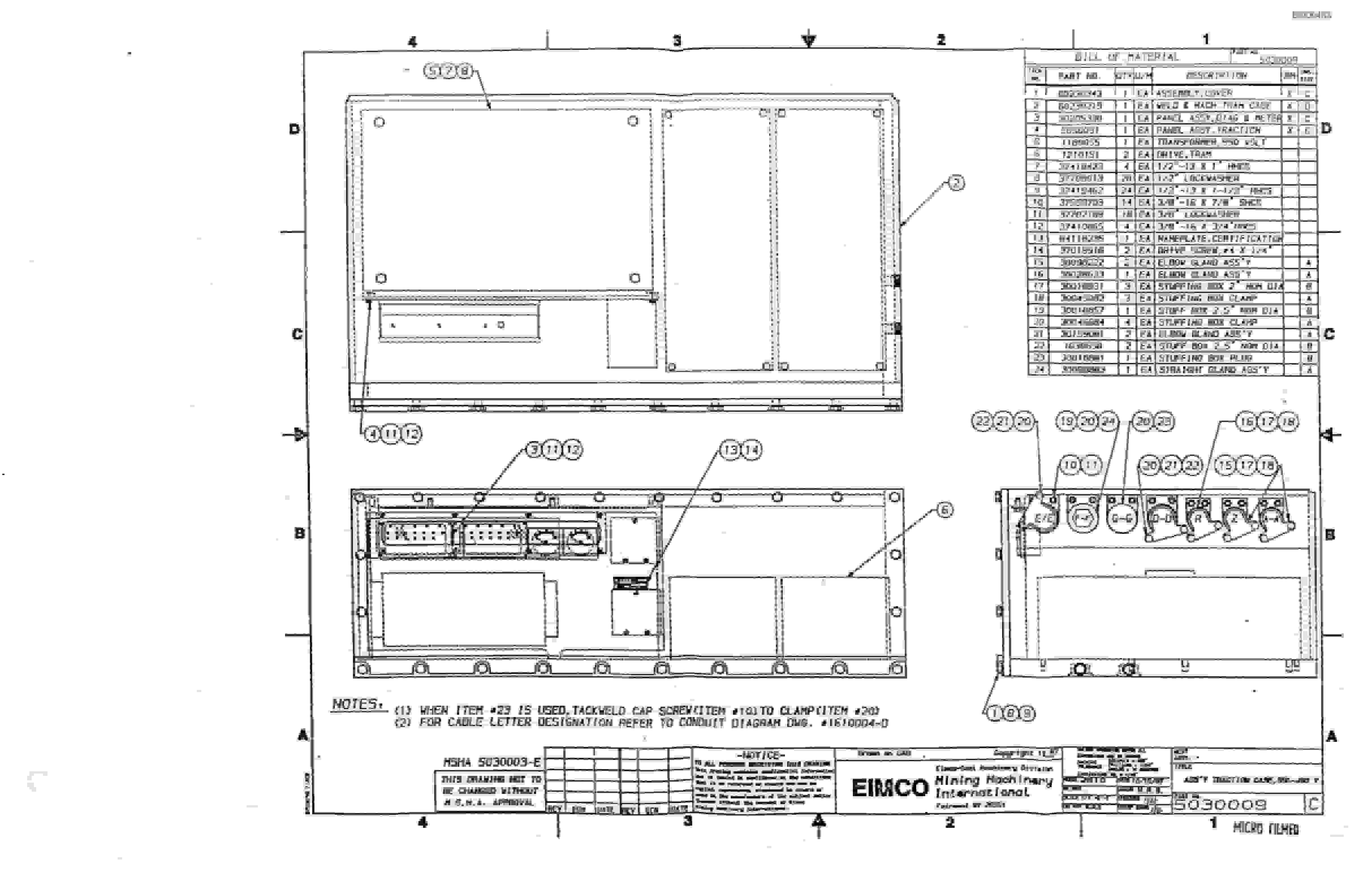 Bucyrus 2810-1 Drum Miner Parts Catalog BI000453-3