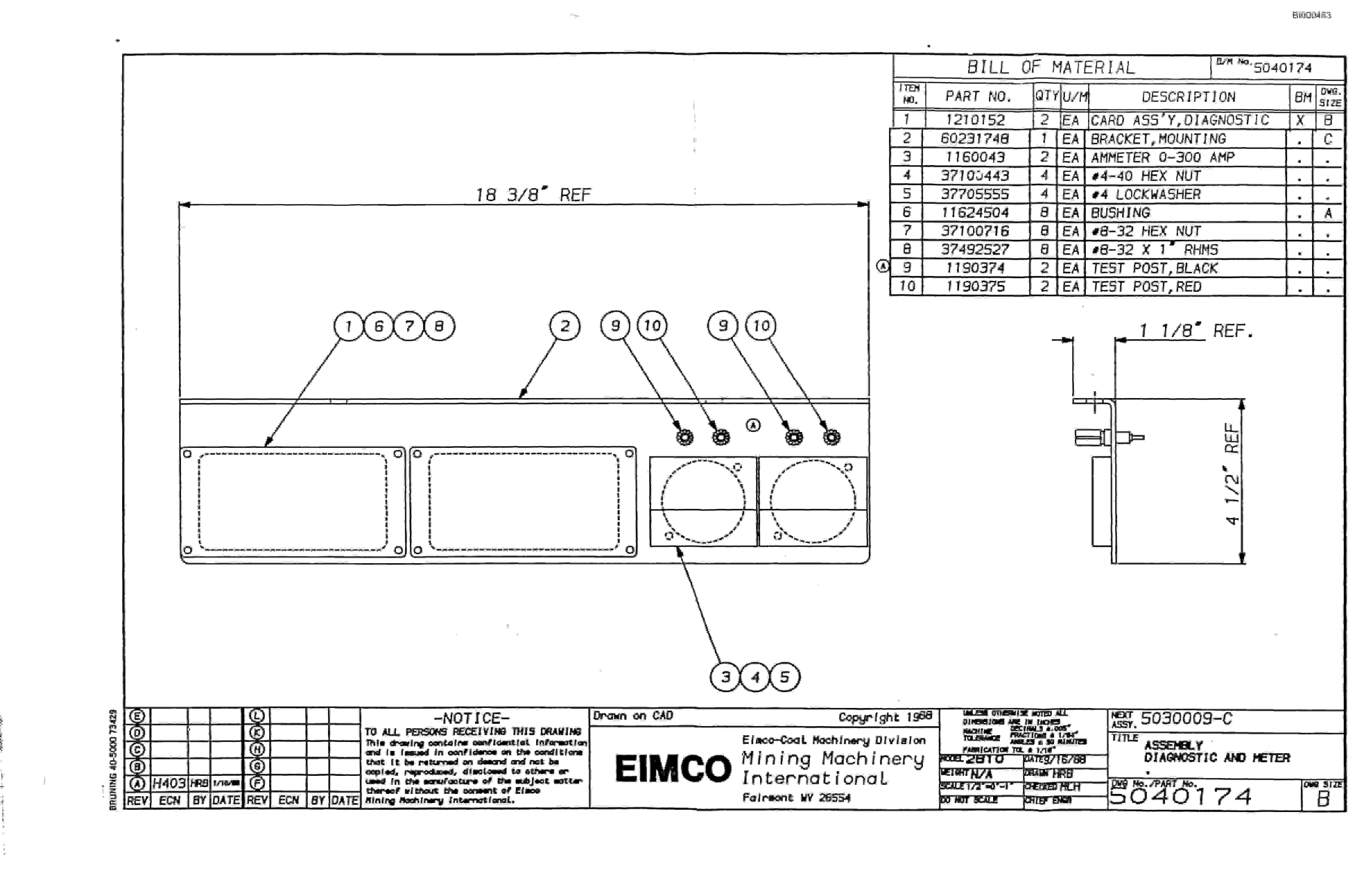 Bucyrus 2810-1 Drum Miner Parts Catalog BI000453-4