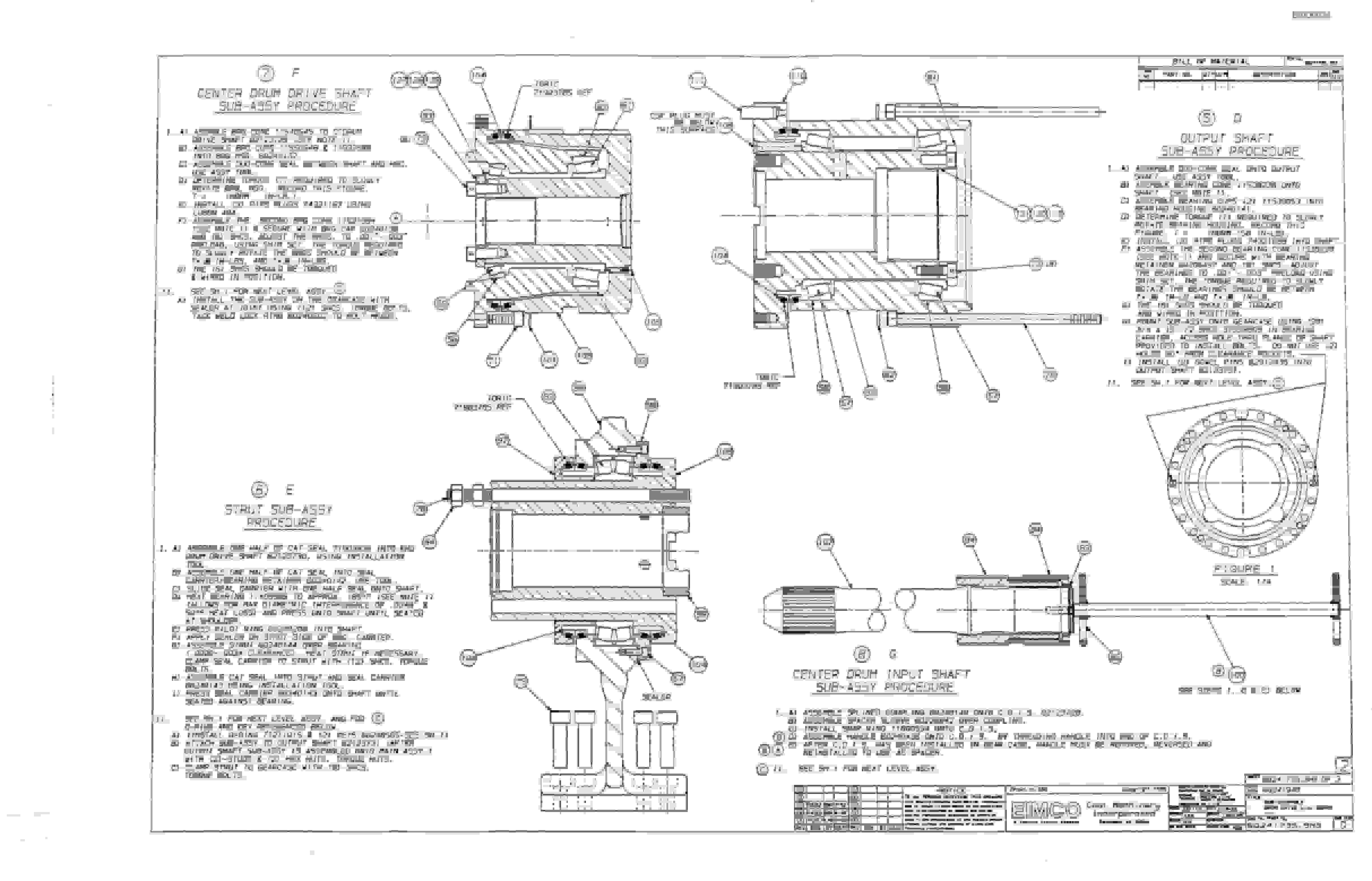 Bucyrus 2810-1 Miner Parts Catalog BI000024 70880098-5