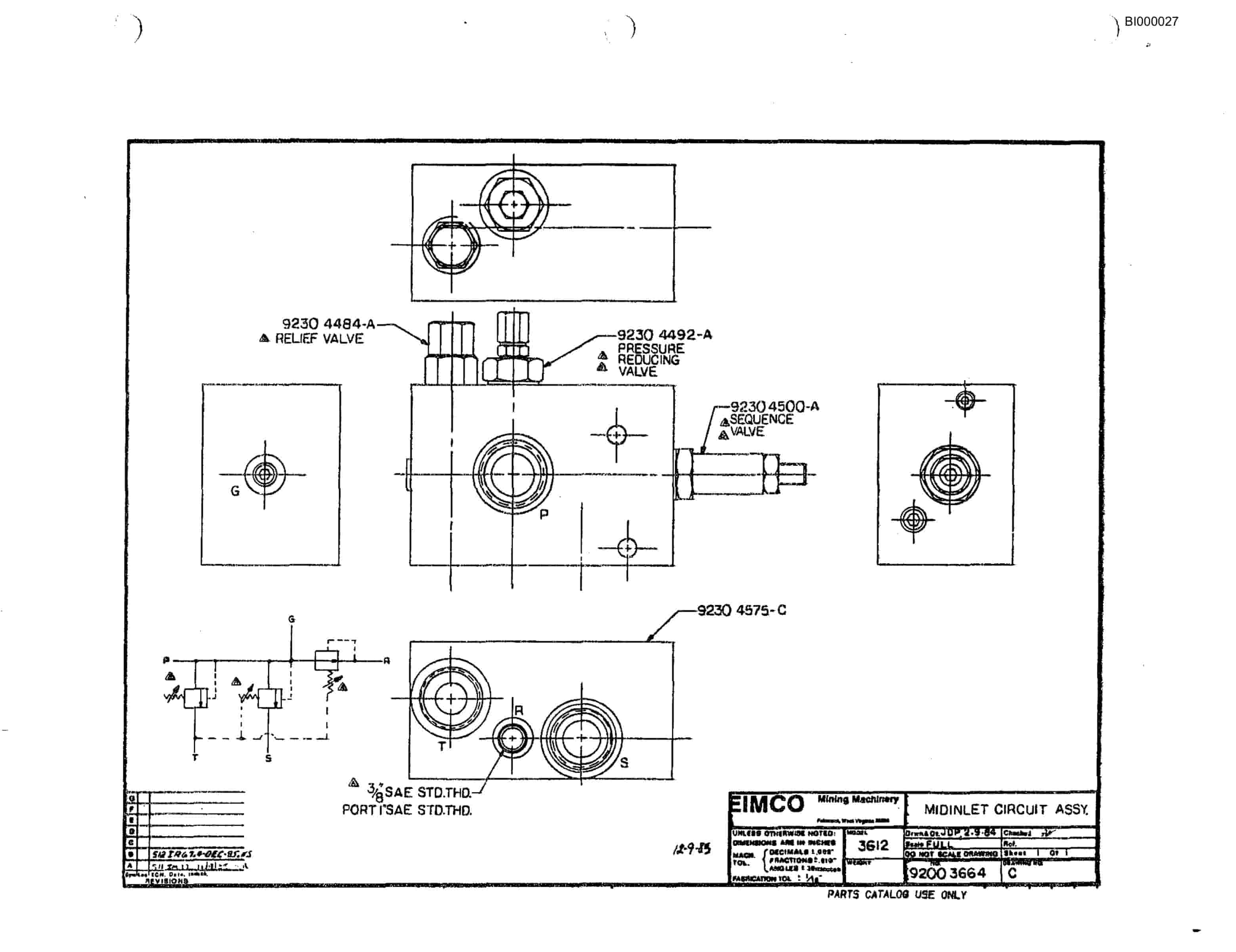 Bucyrus 2810-1 Miner Parts Catalog BI000027-2