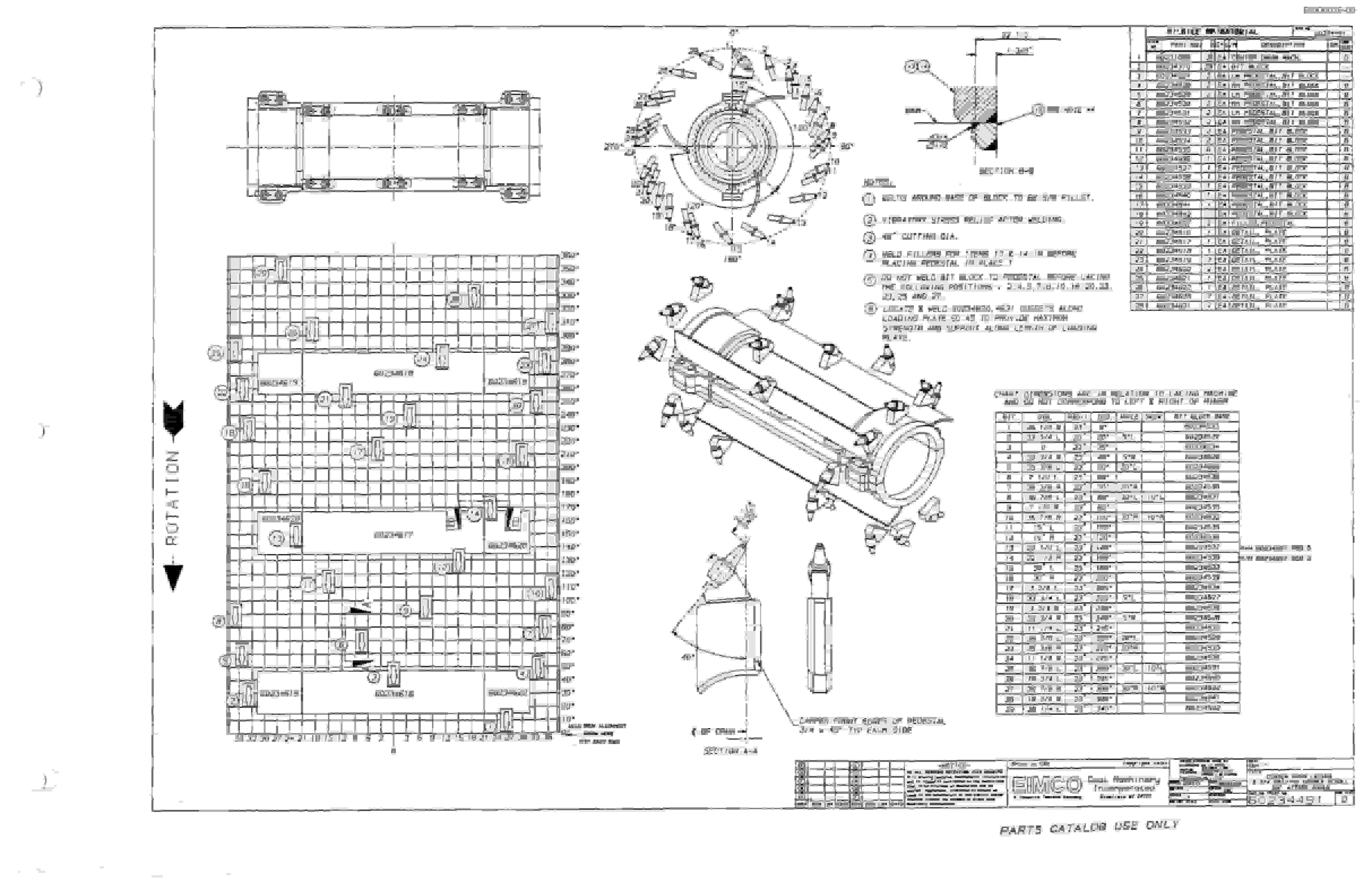 Bucyrus 2810-1 Miner Parts Catalog BI000029-3