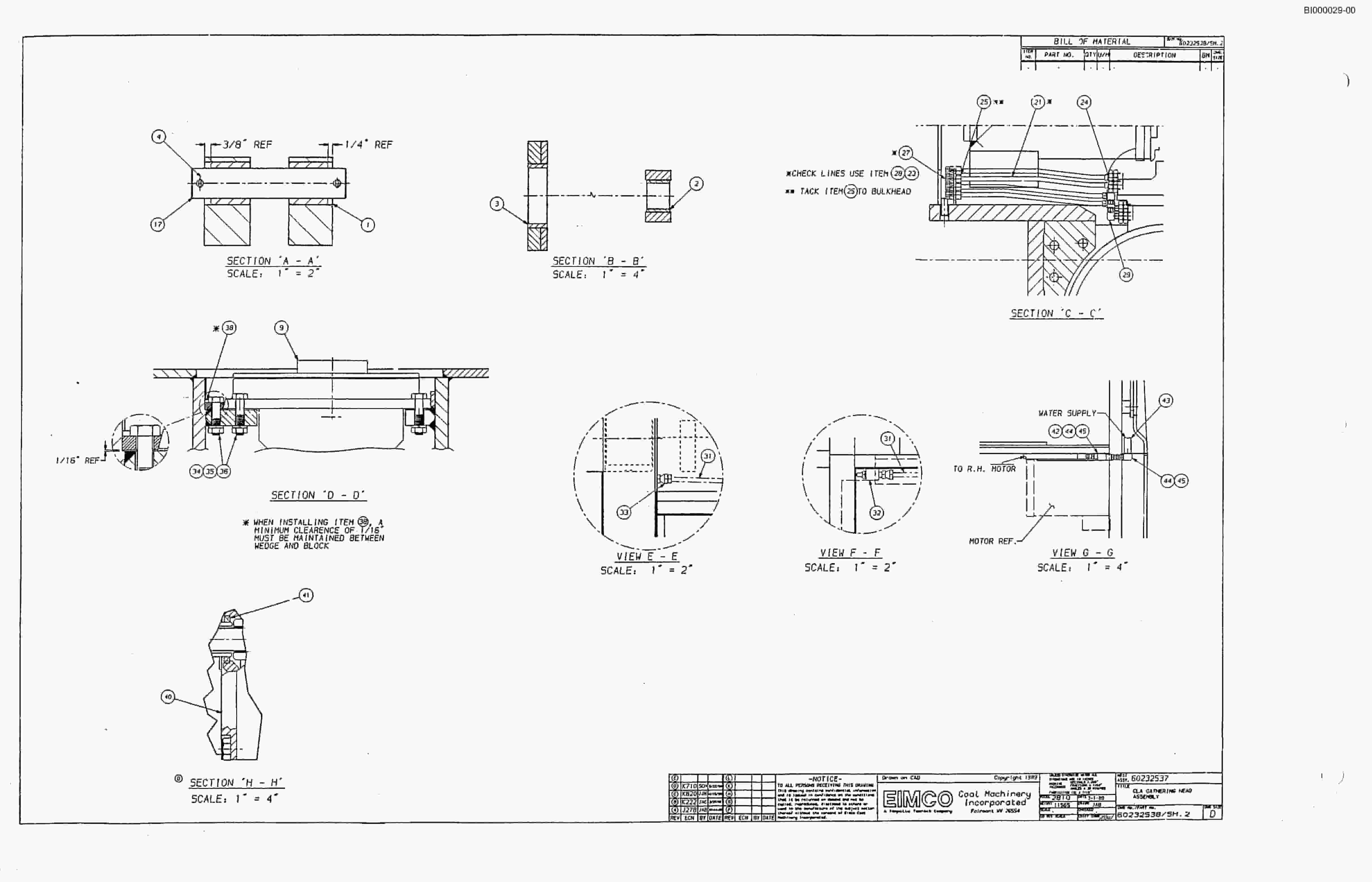 Bucyrus 2810-1 Miner Parts Catalog BI000029-5