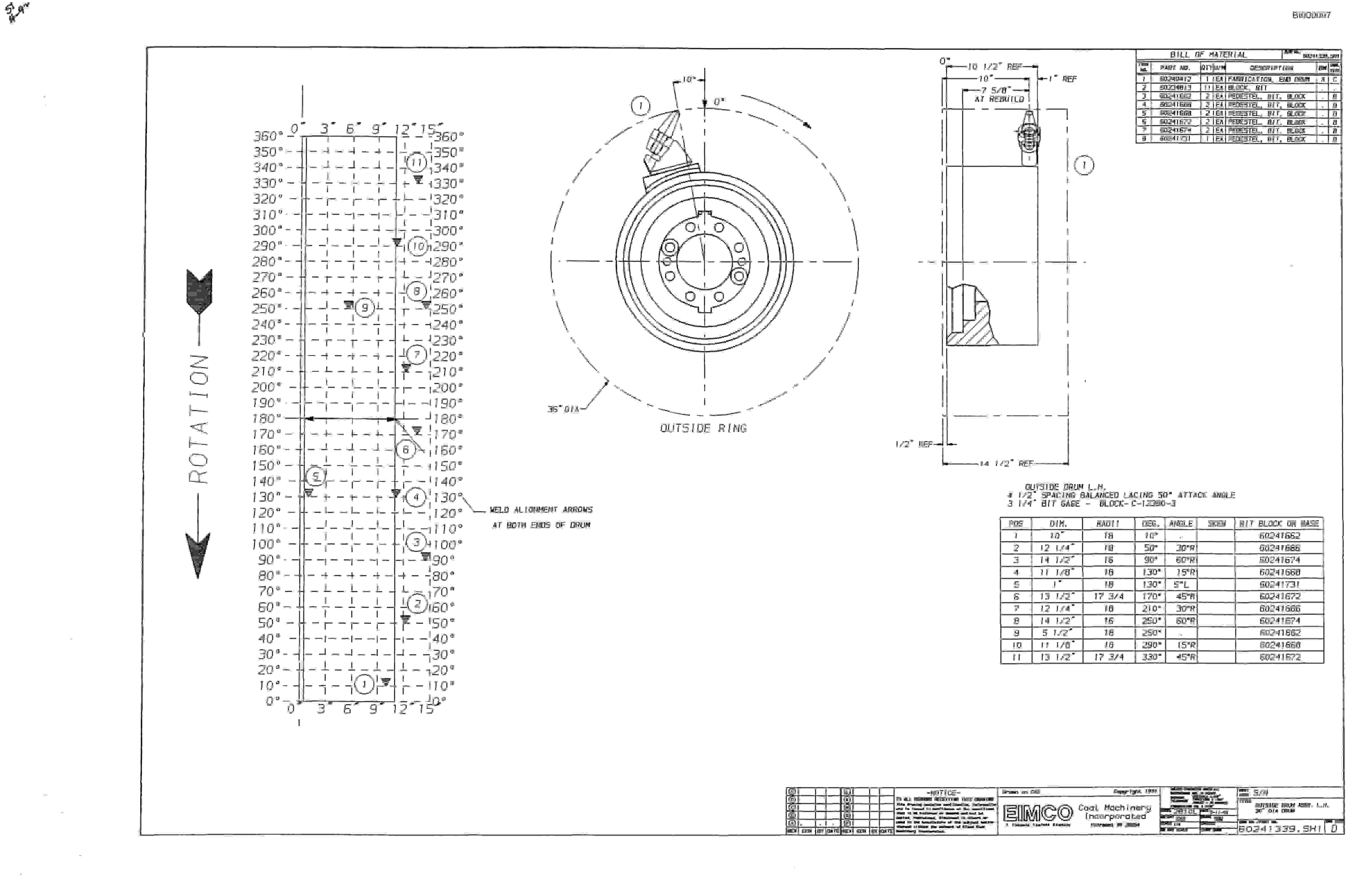 Bucyrus 2810-1 Miner Parts Catalog BI000097-4
