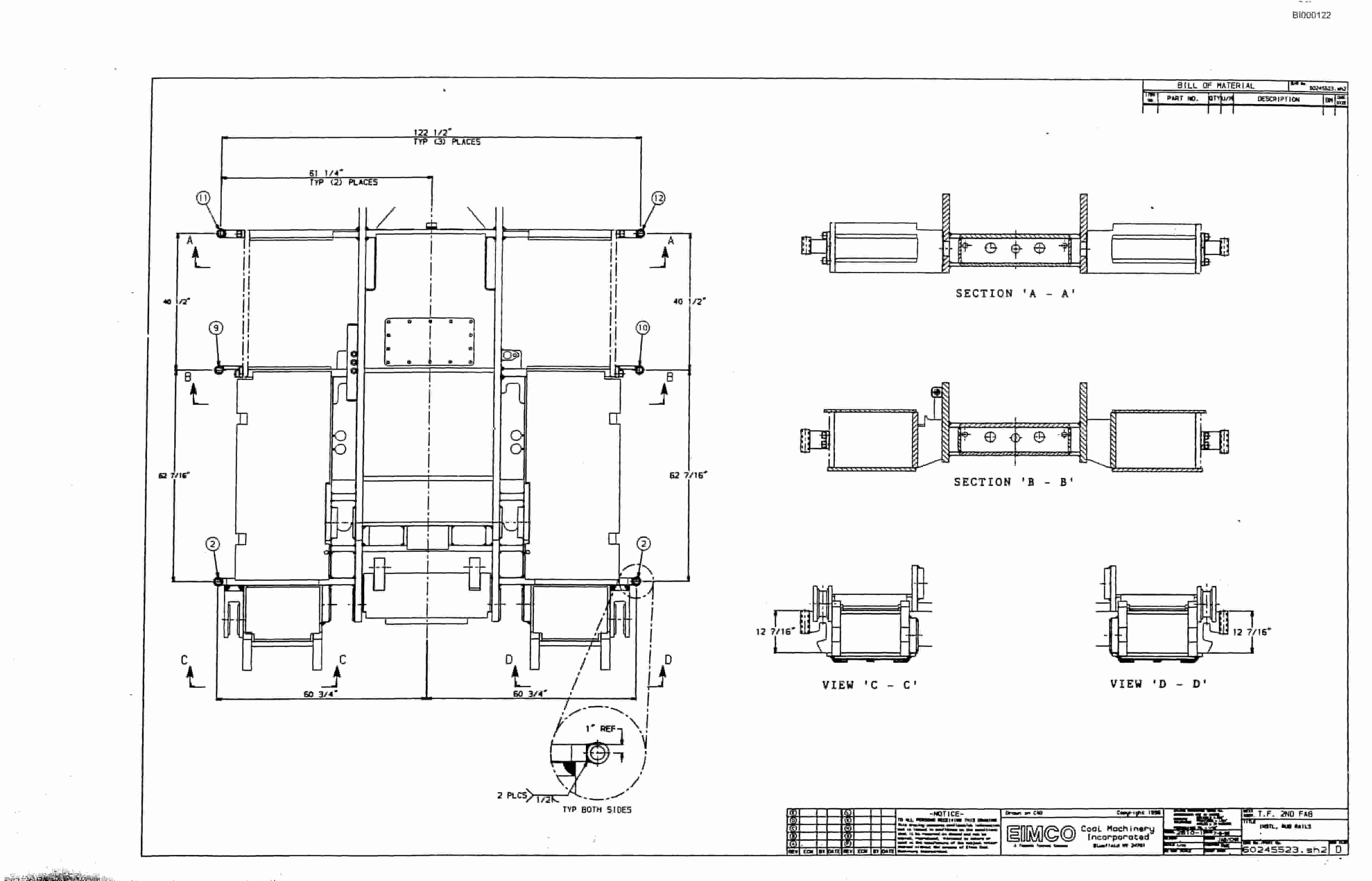 Bucyrus 2810-1 Miner Parts Catalog BI000122-3