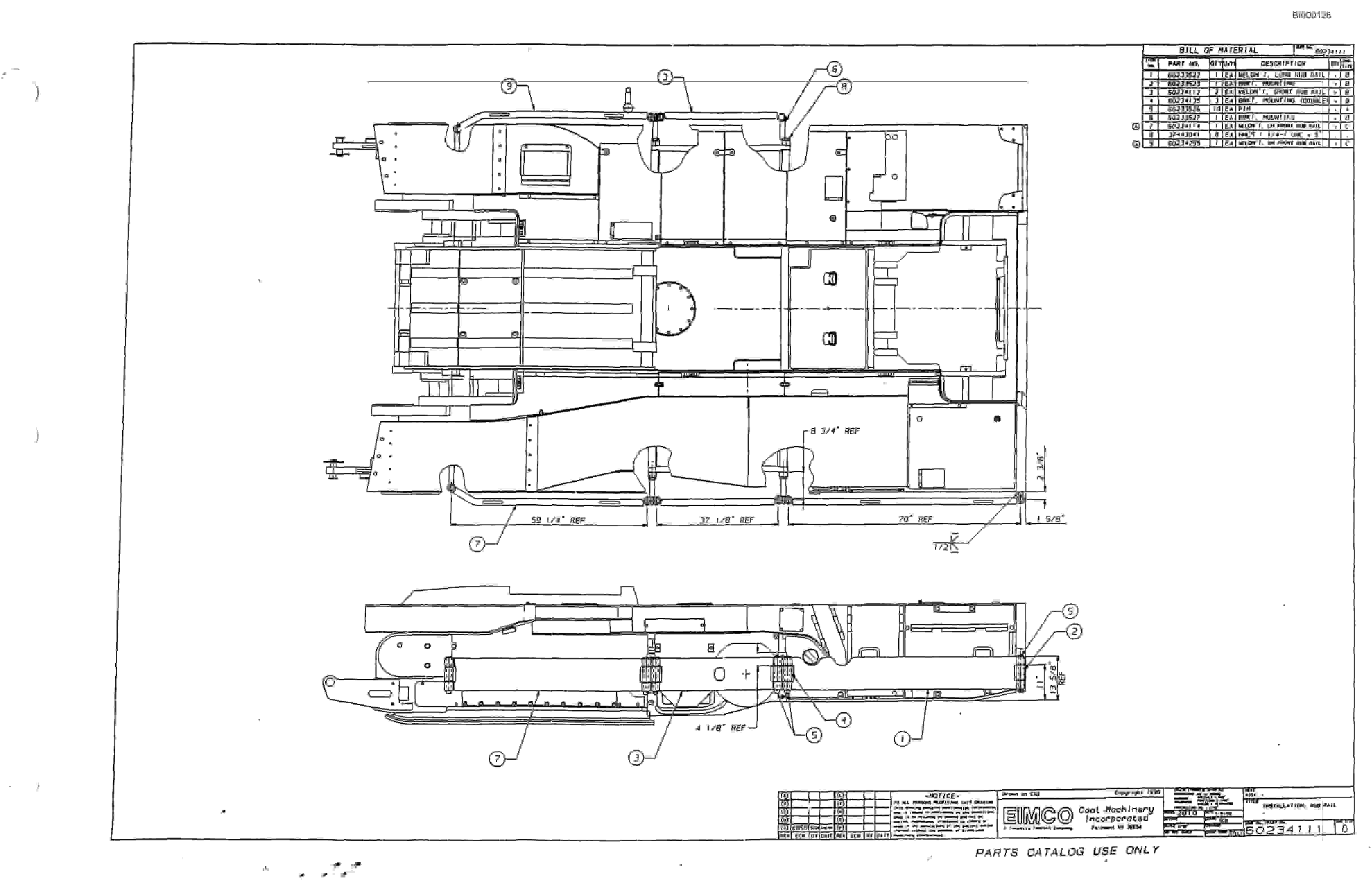 Bucyrus 2810-1 Miner Parts Catalog BI000128-3