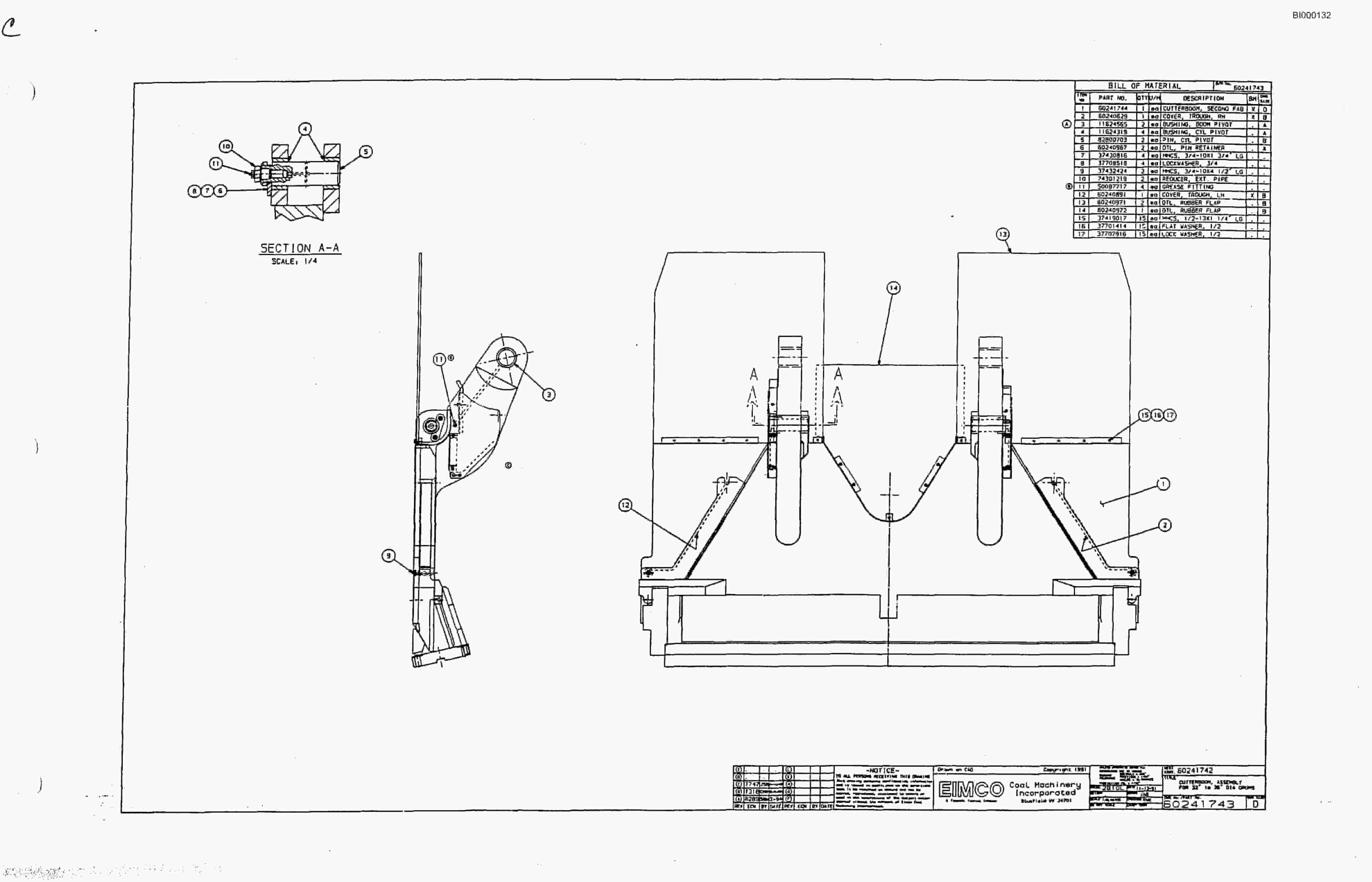 Bucyrus 2810-1 Miner Parts Catalog BI000132-5