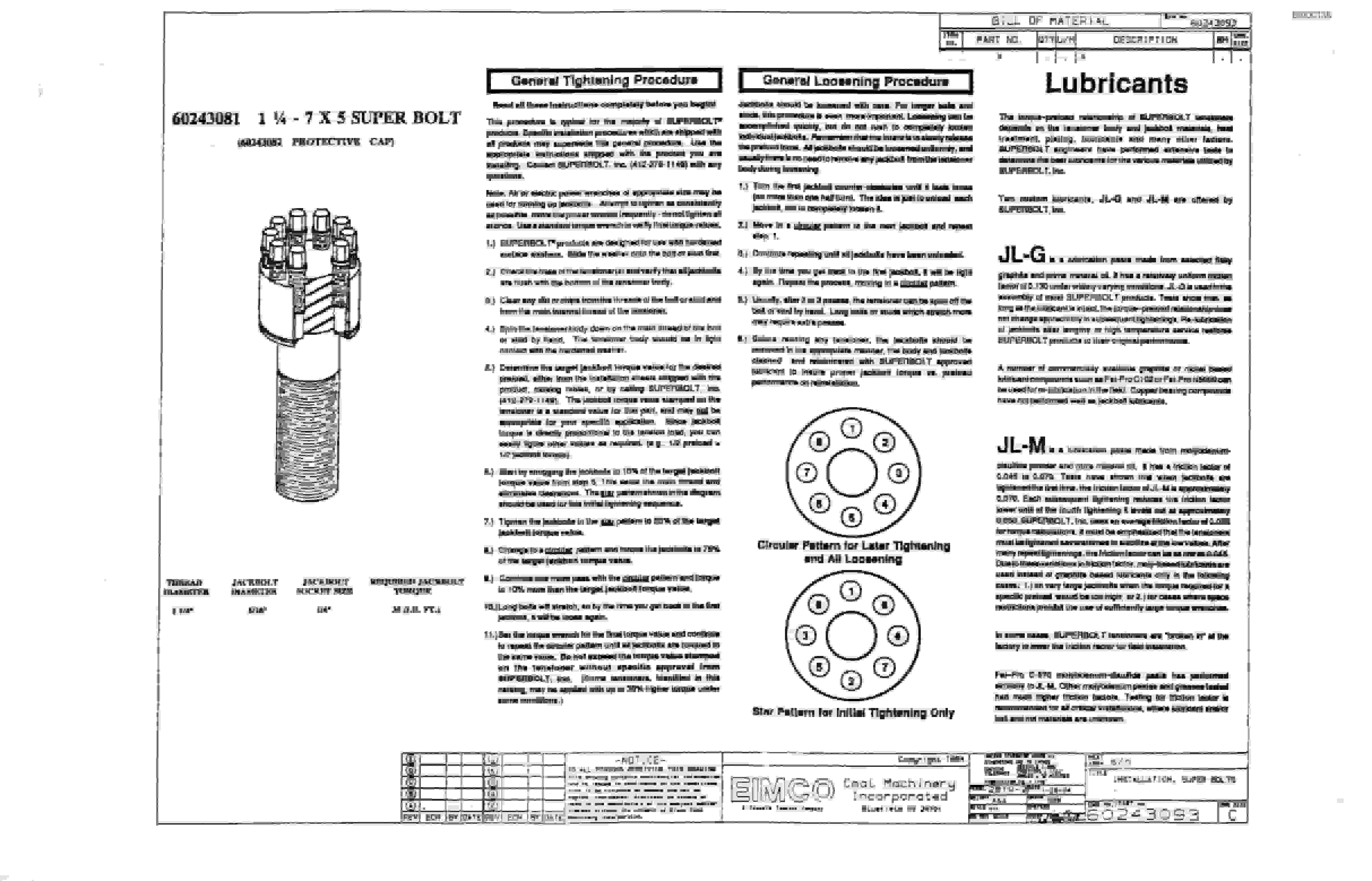 Bucyrus 2810-1 Miner Parts Catalog BI000138-3