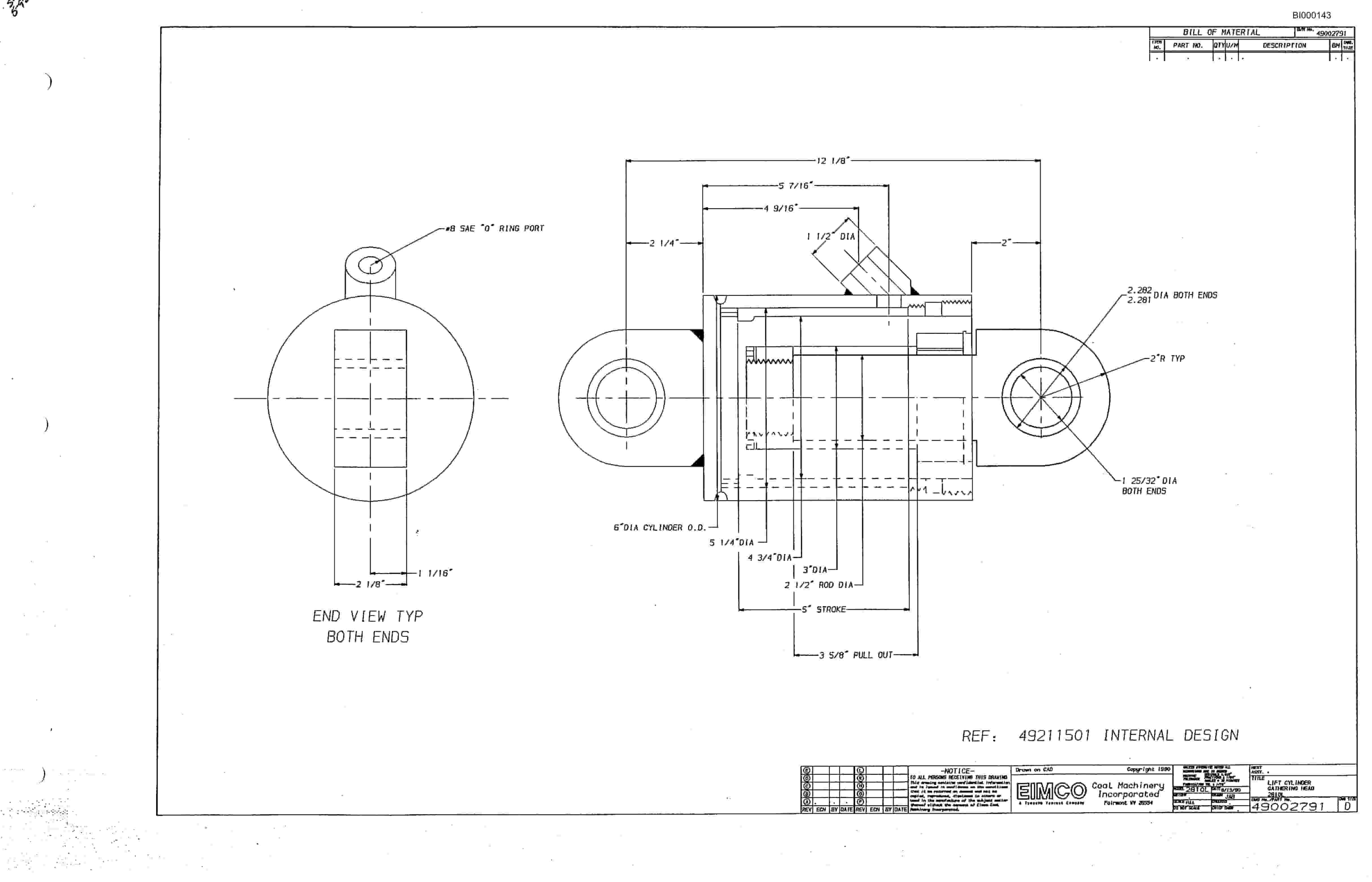 Bucyrus 2810-1 Miner Parts Catalog BI000143-2