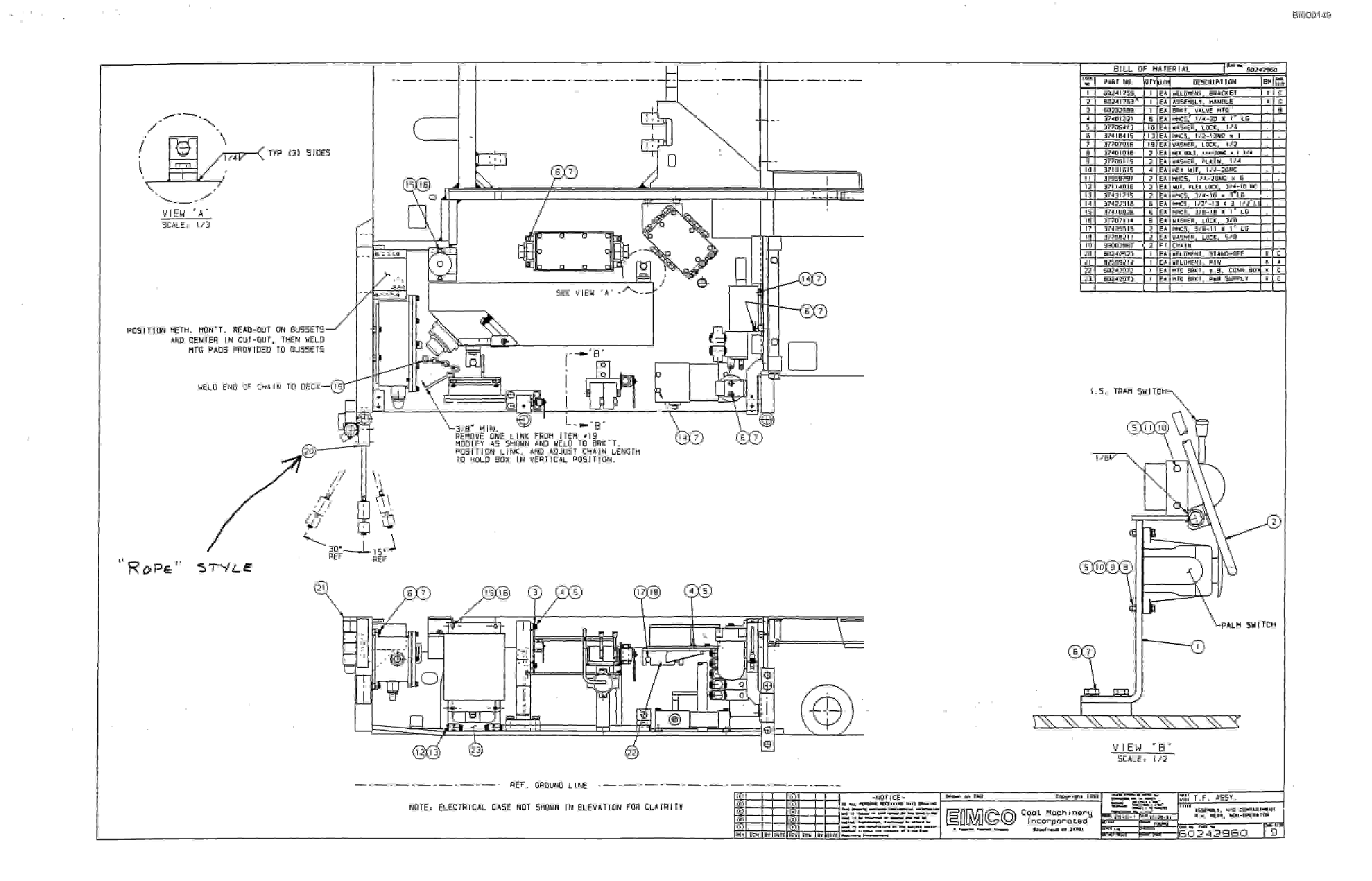 Bucyrus 2810-1 Miner Parts Catalog BI000149-3