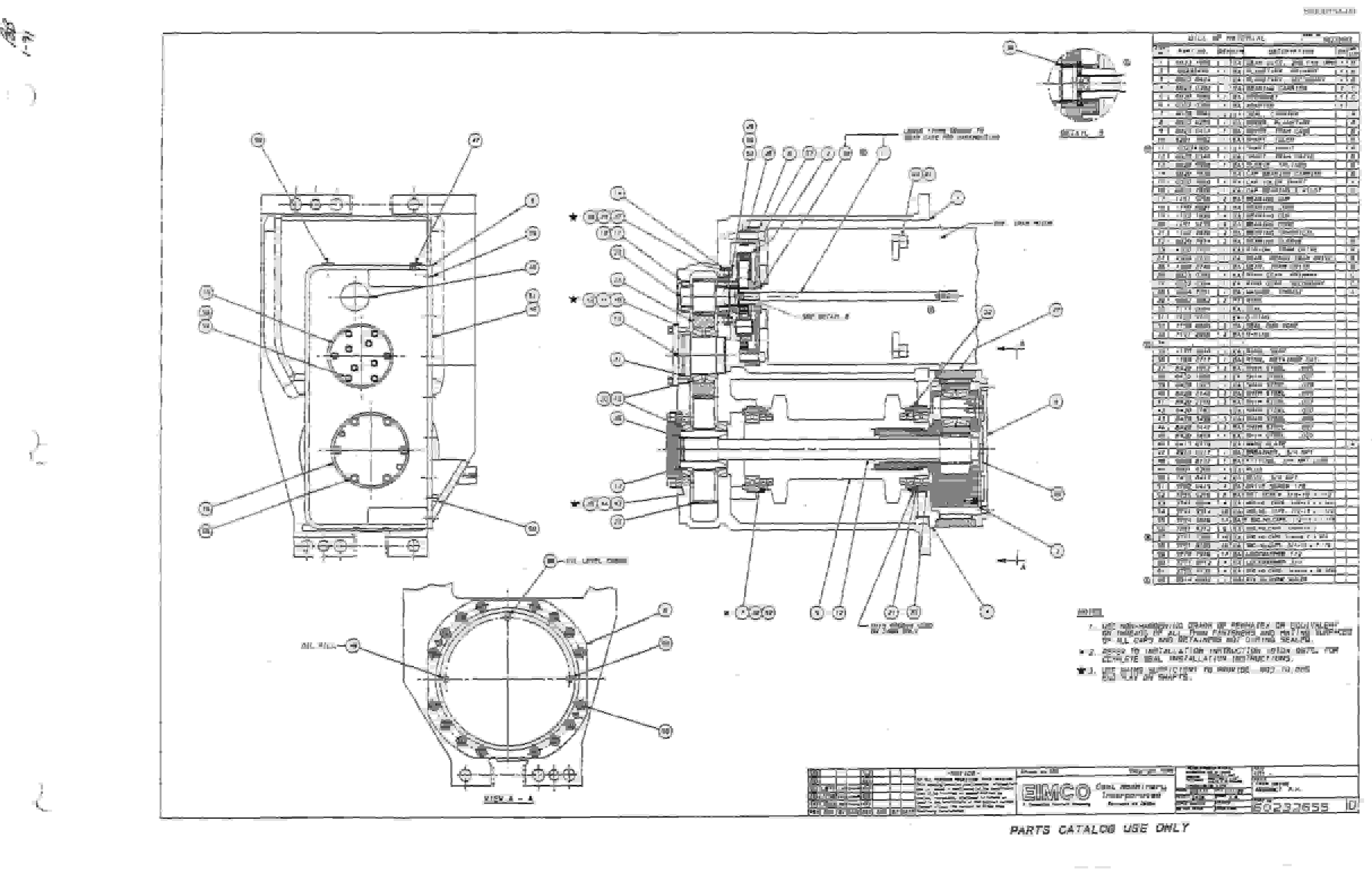 Bucyrus 2810-1 Miner Parts Catalog BI000154-3