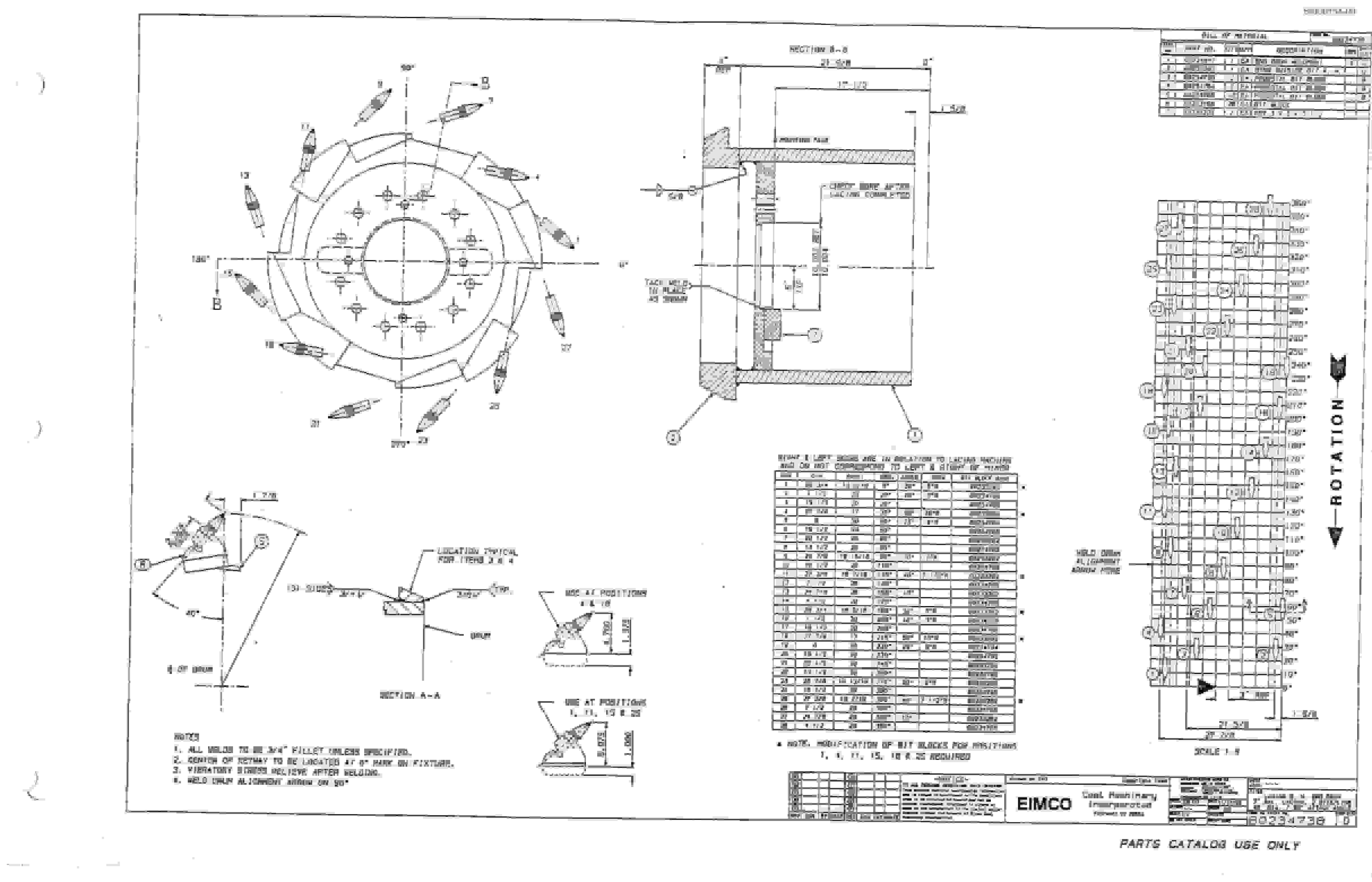 Bucyrus 2810-1 Miner Parts Catalog BI000154-4