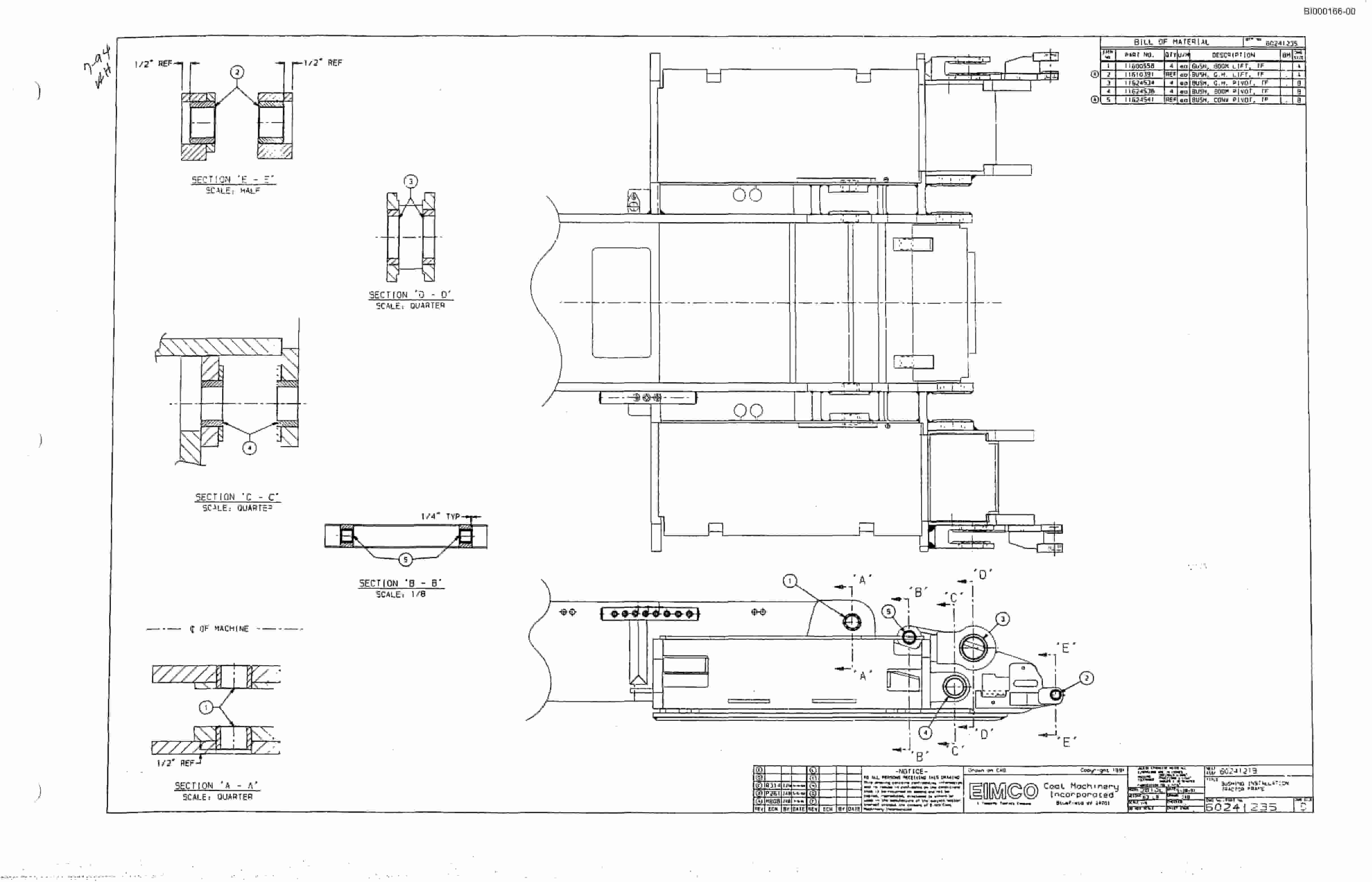 Bucyrus 2810-1 Miner Parts Catalog BI000166-3
