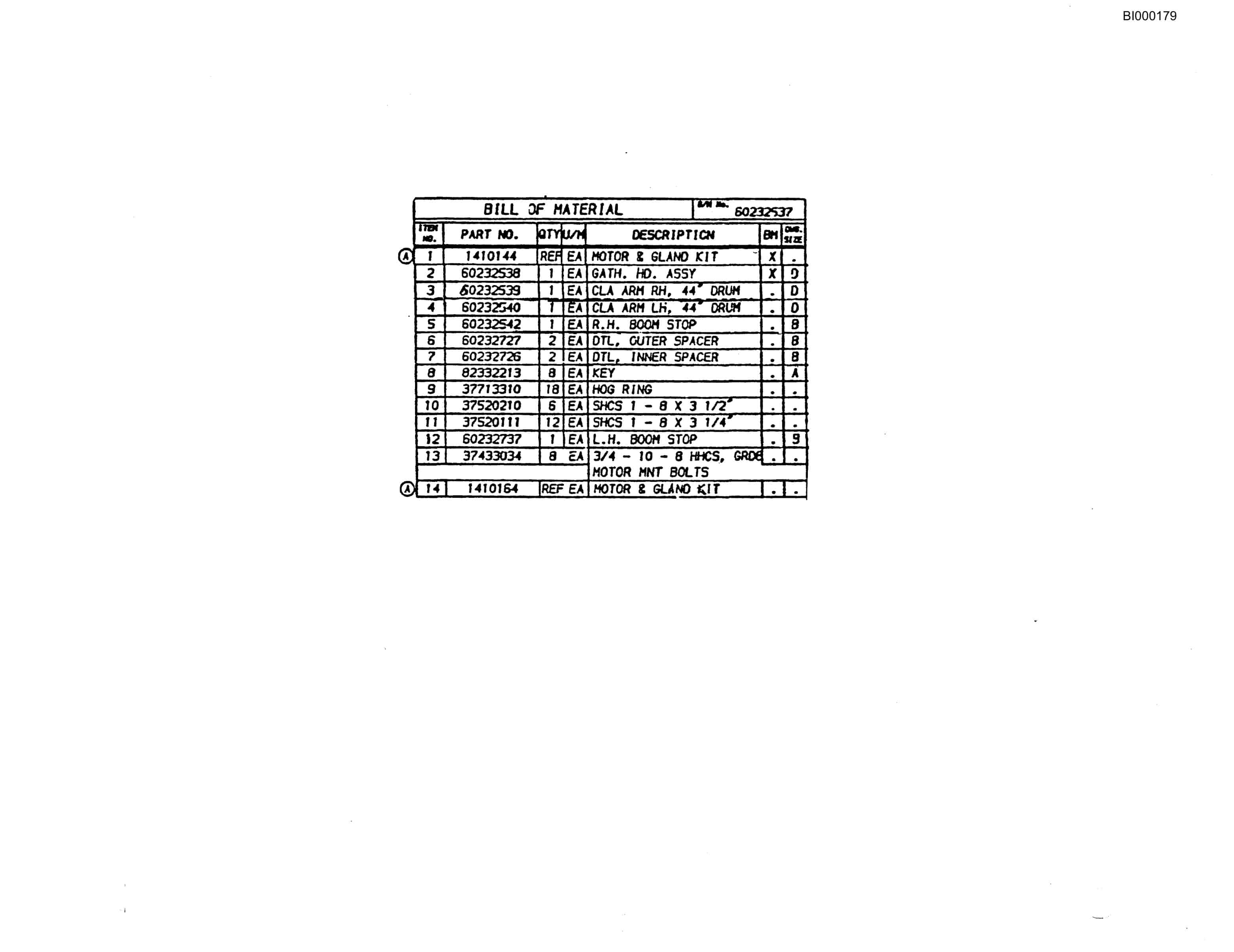 Bucyrus 2810-1 Miner Parts Catalog BI000179-5