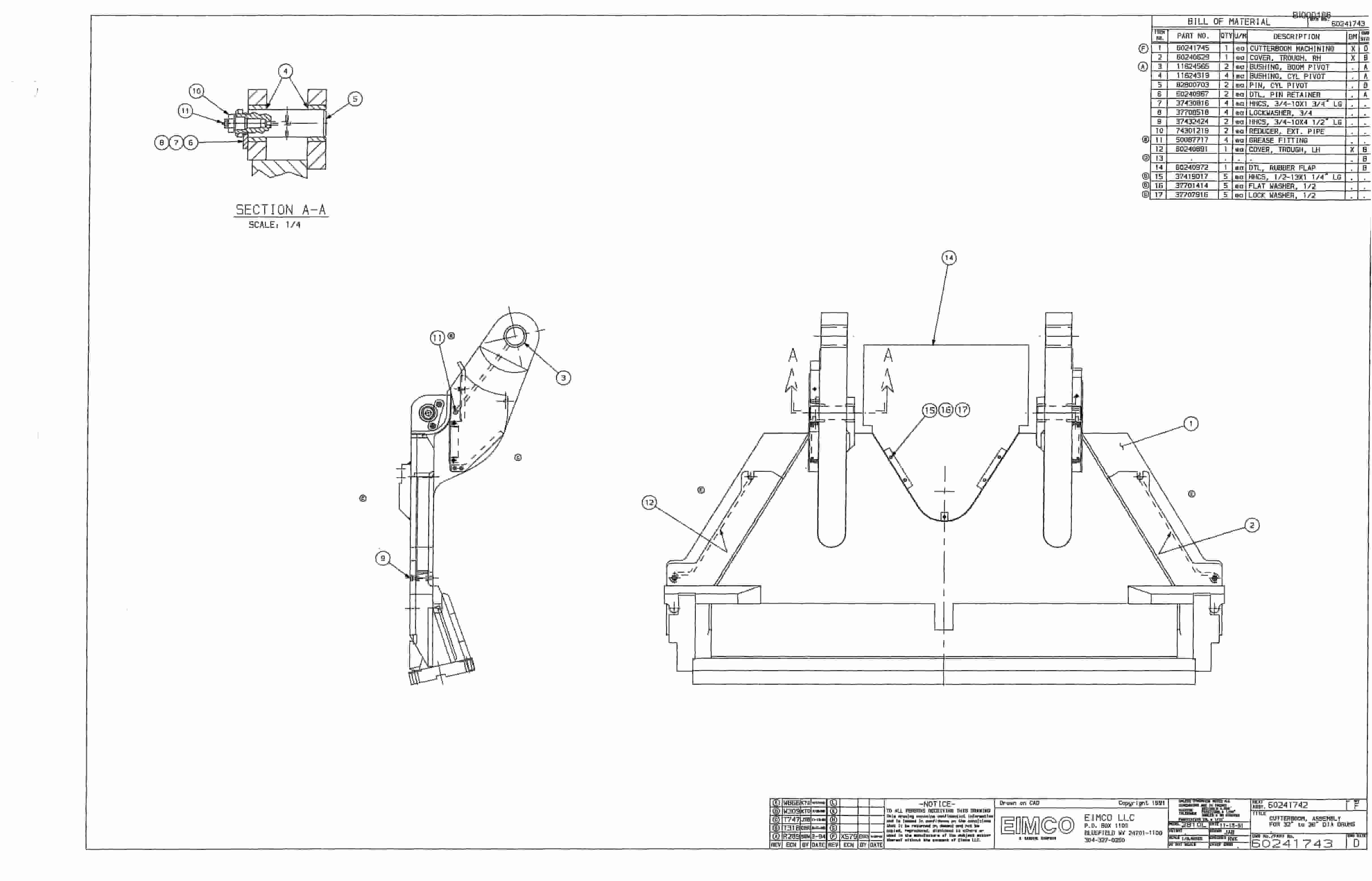 Bucyrus 2810-1 Miner Parts Catalog BI000186-4