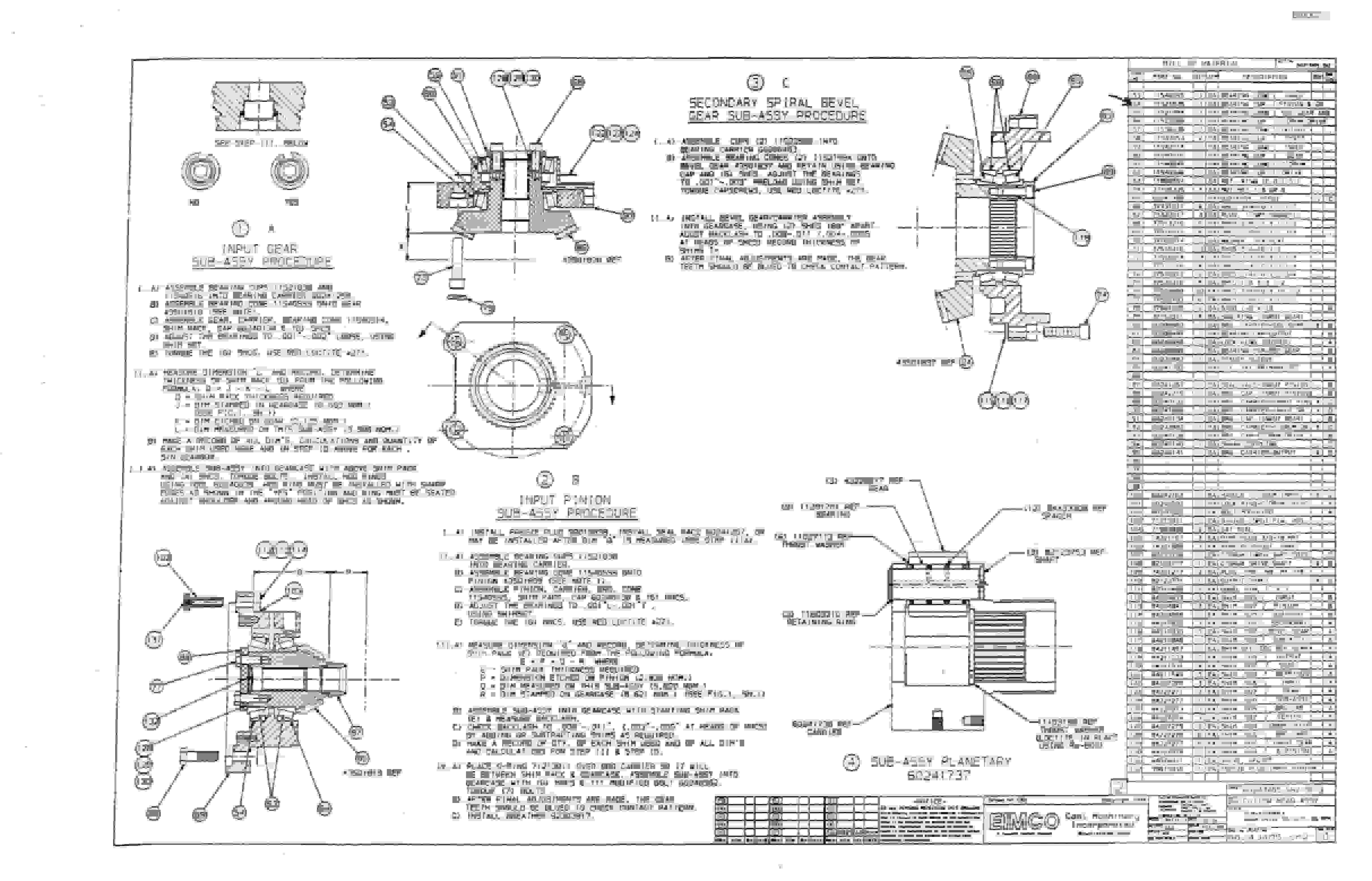 Bucyrus 2810-1 Miner Parts Catalog BI000211-4