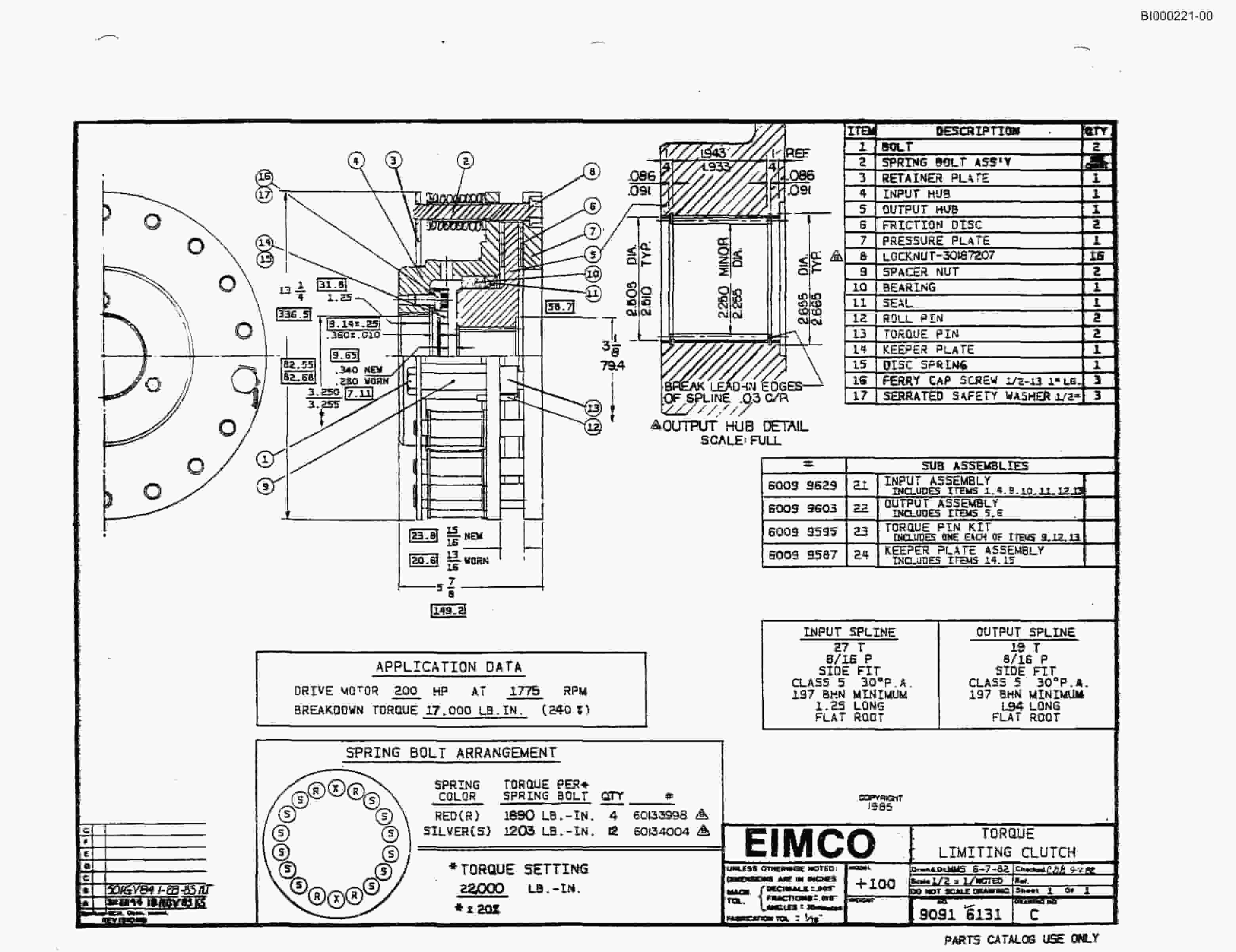 Bucyrus 2810-1 Miner Parts Catalog BI000221-5