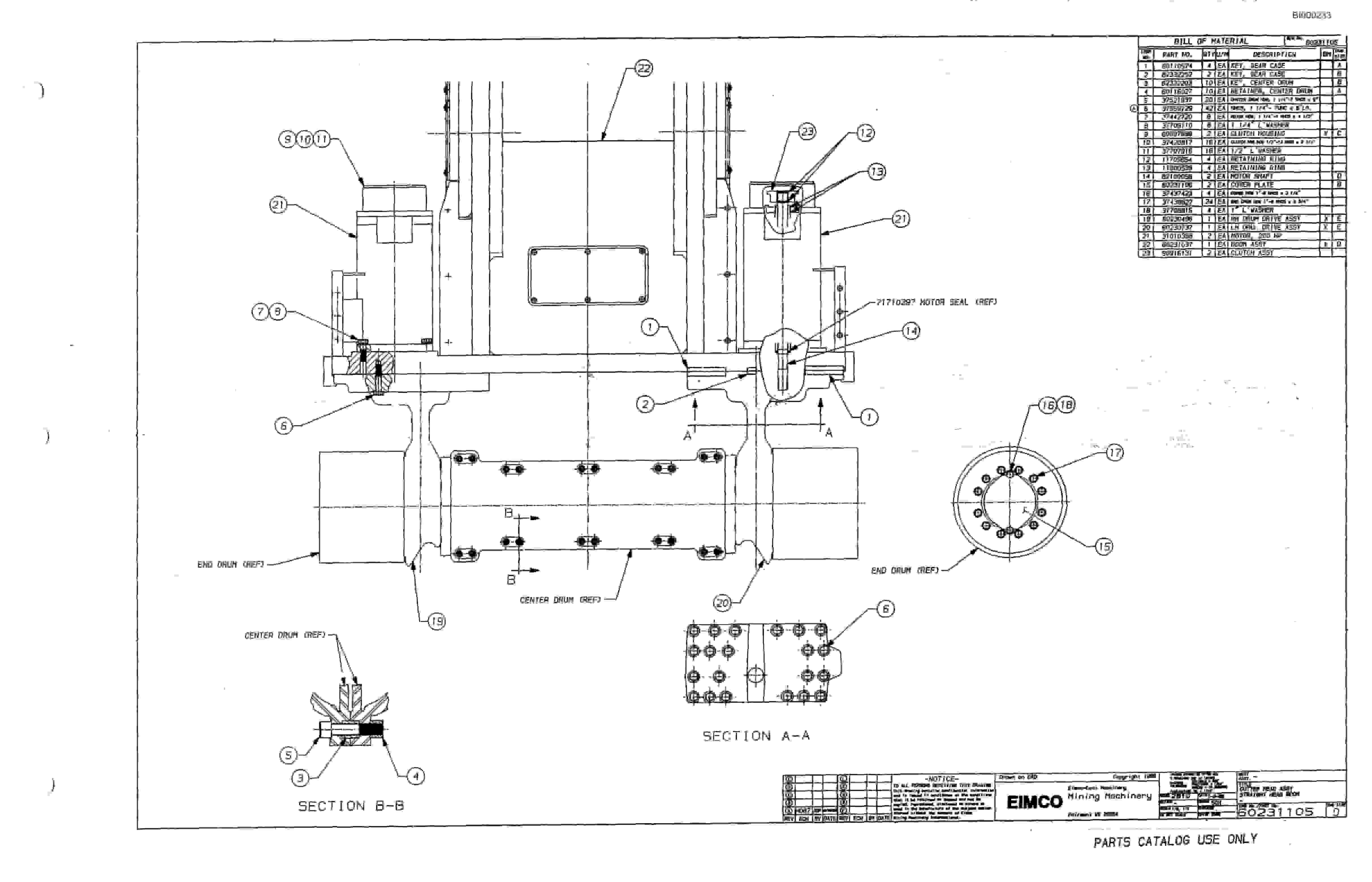 Bucyrus 2810-1 Miner Parts Catalog BI000233-3
