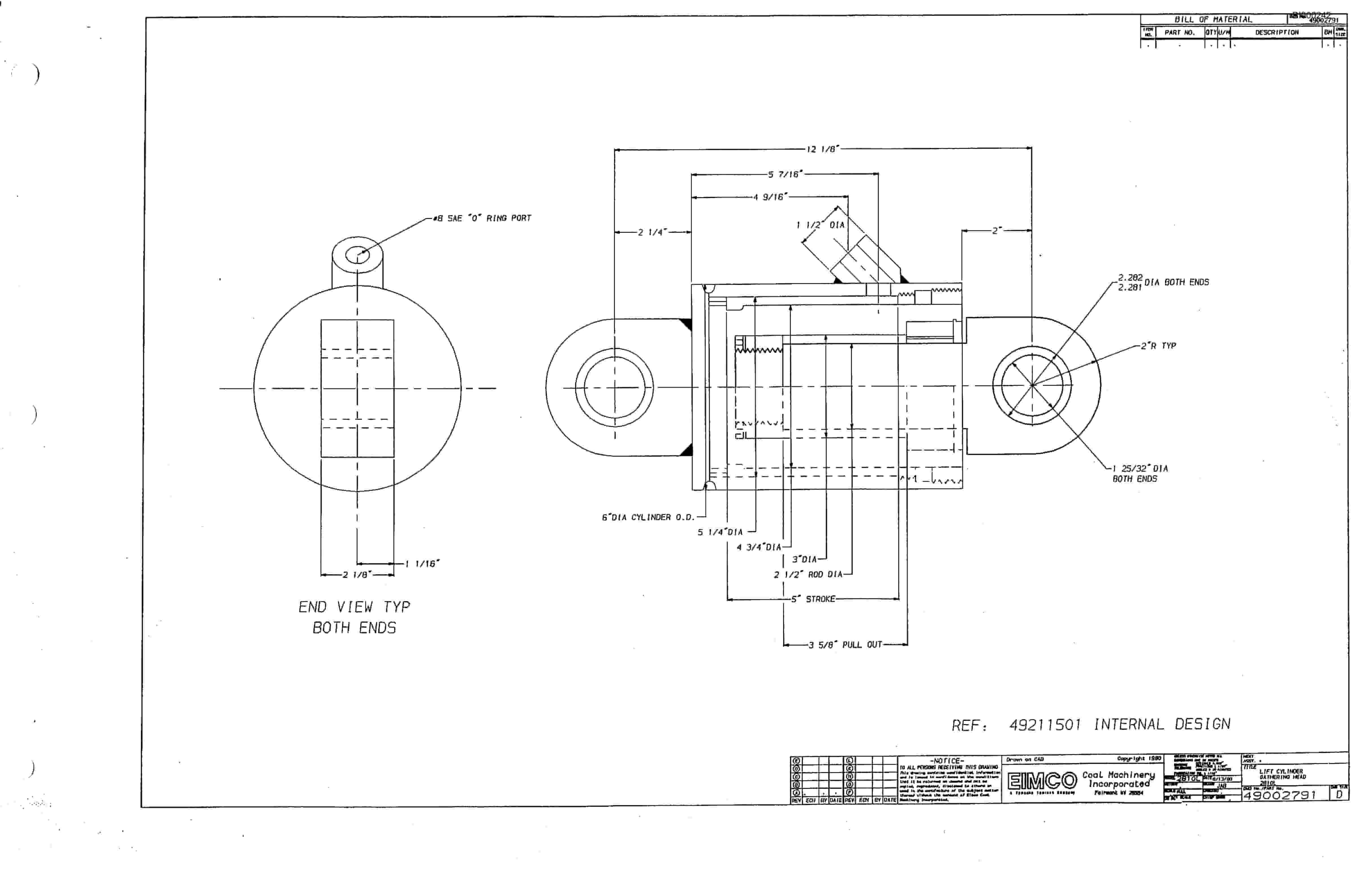 Bucyrus 2810-1 Miner Parts Catalog BI000242-2