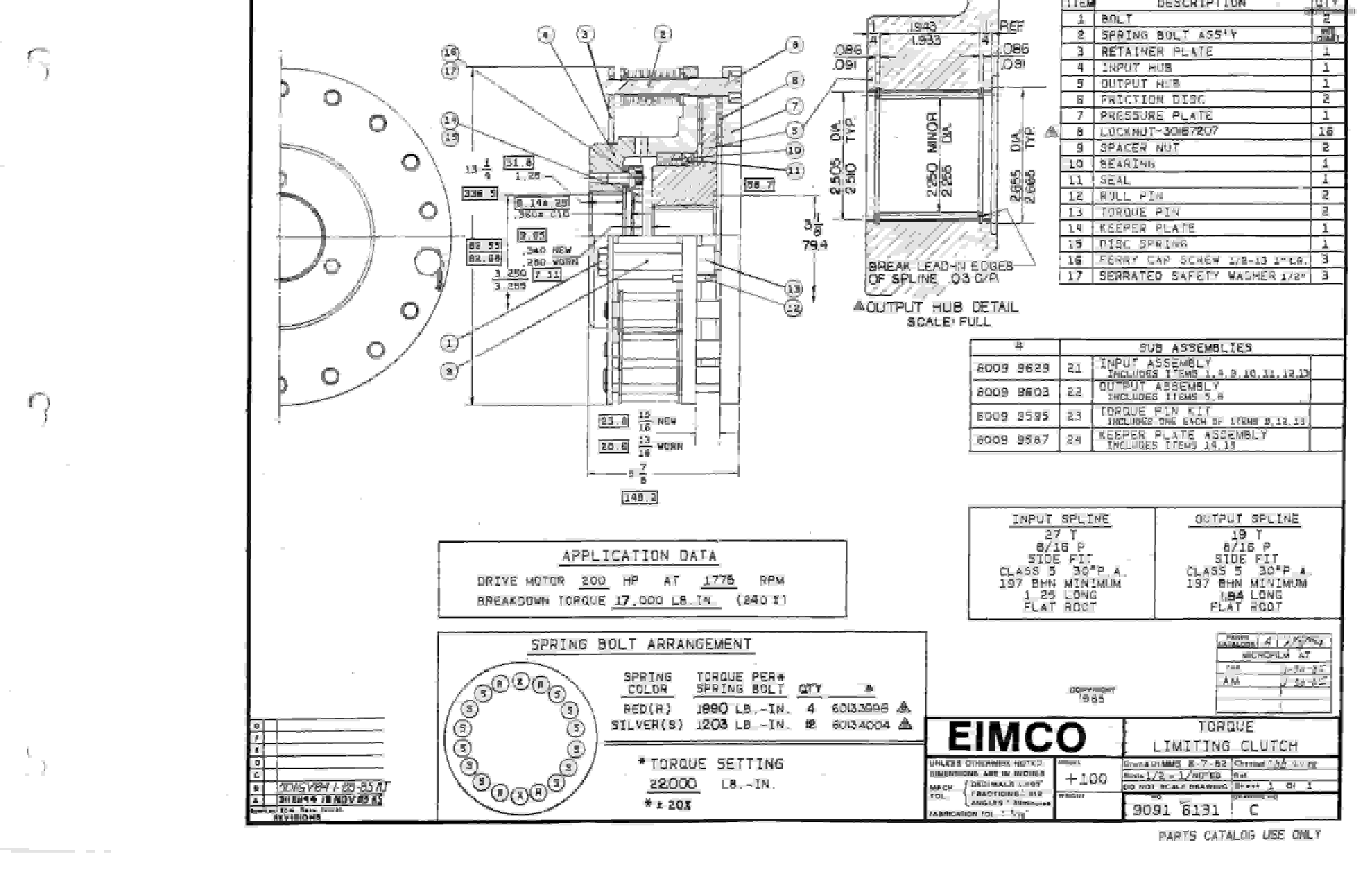 Bucyrus 2810-1 Miner Parts Catalog BI000244-4