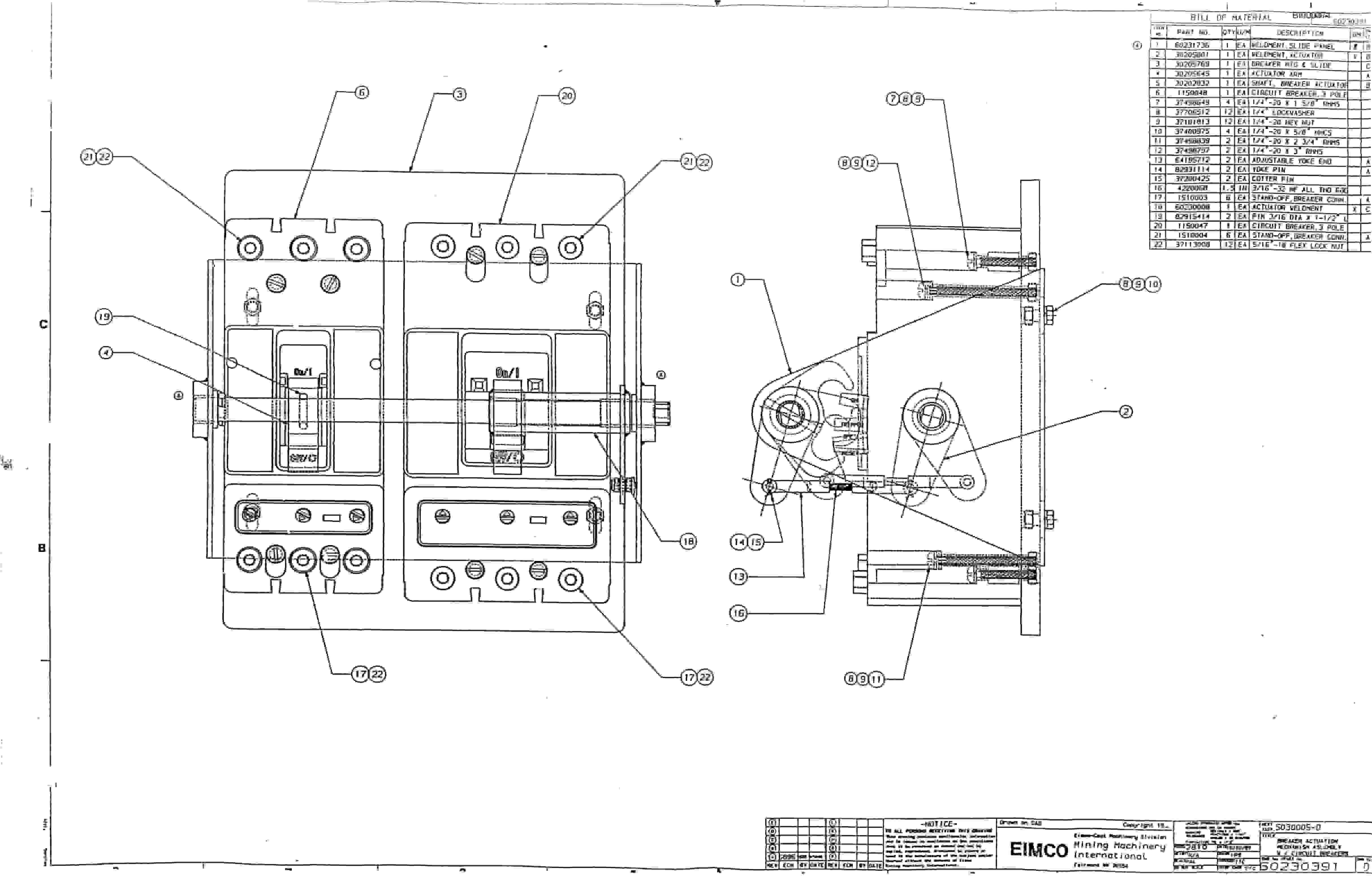 Bucyrus 2810-1 Miner Parts Catalog BI000371-3
