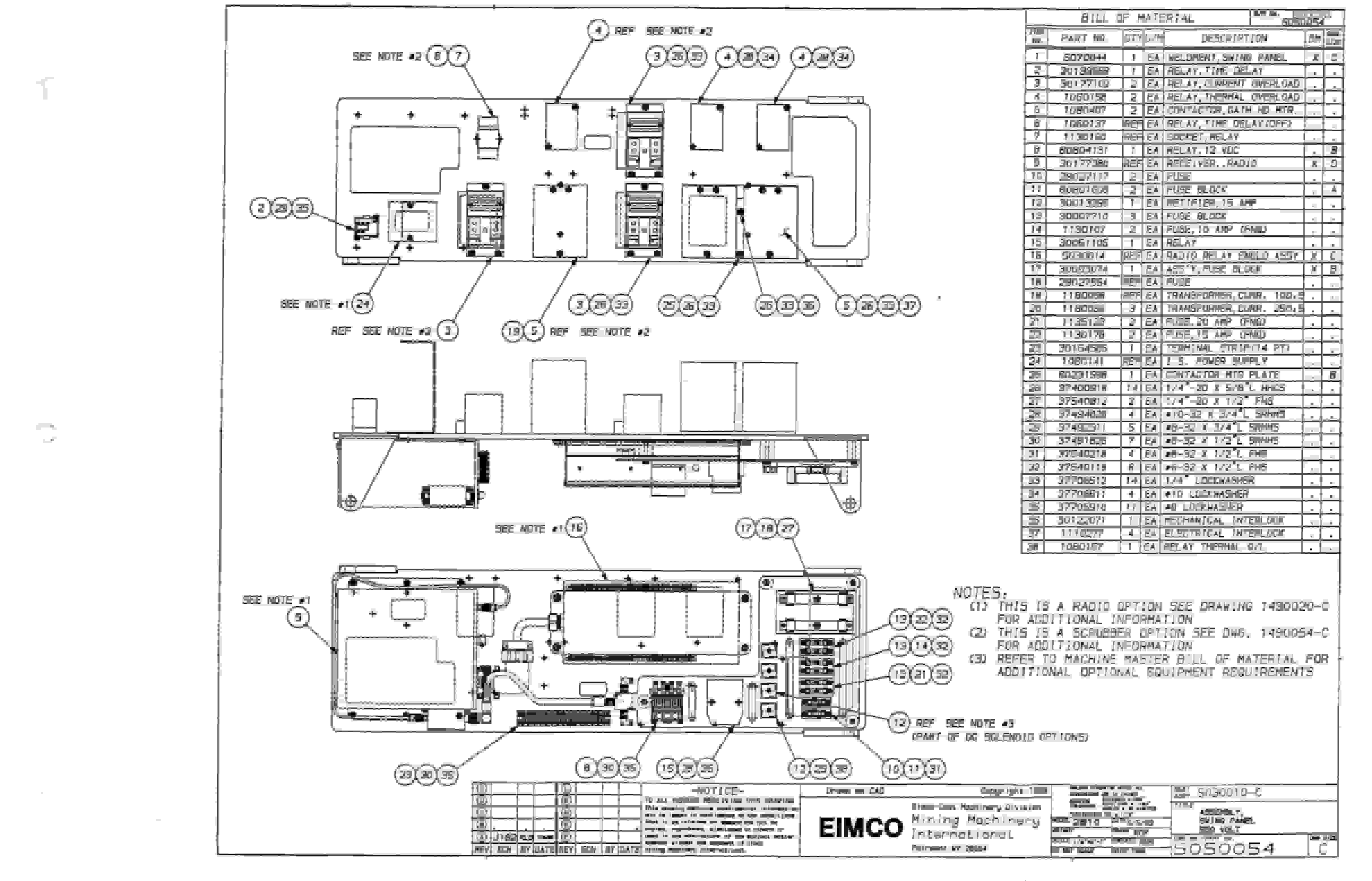 Bucyrus 2810-1 Miner Parts Catalog BI000383-3