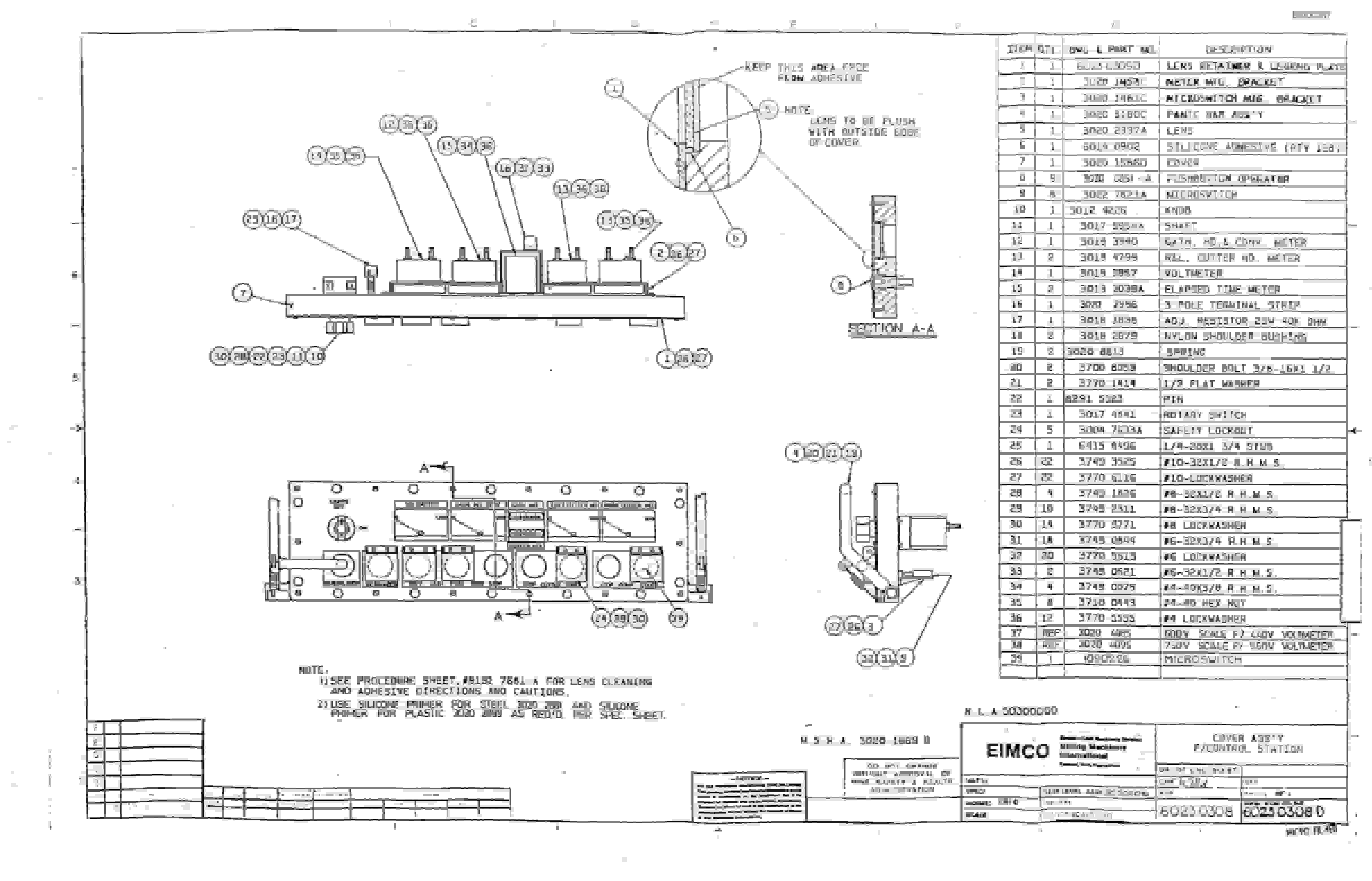 Bucyrus 2810-1 Miner Parts Catalog BI000387-2