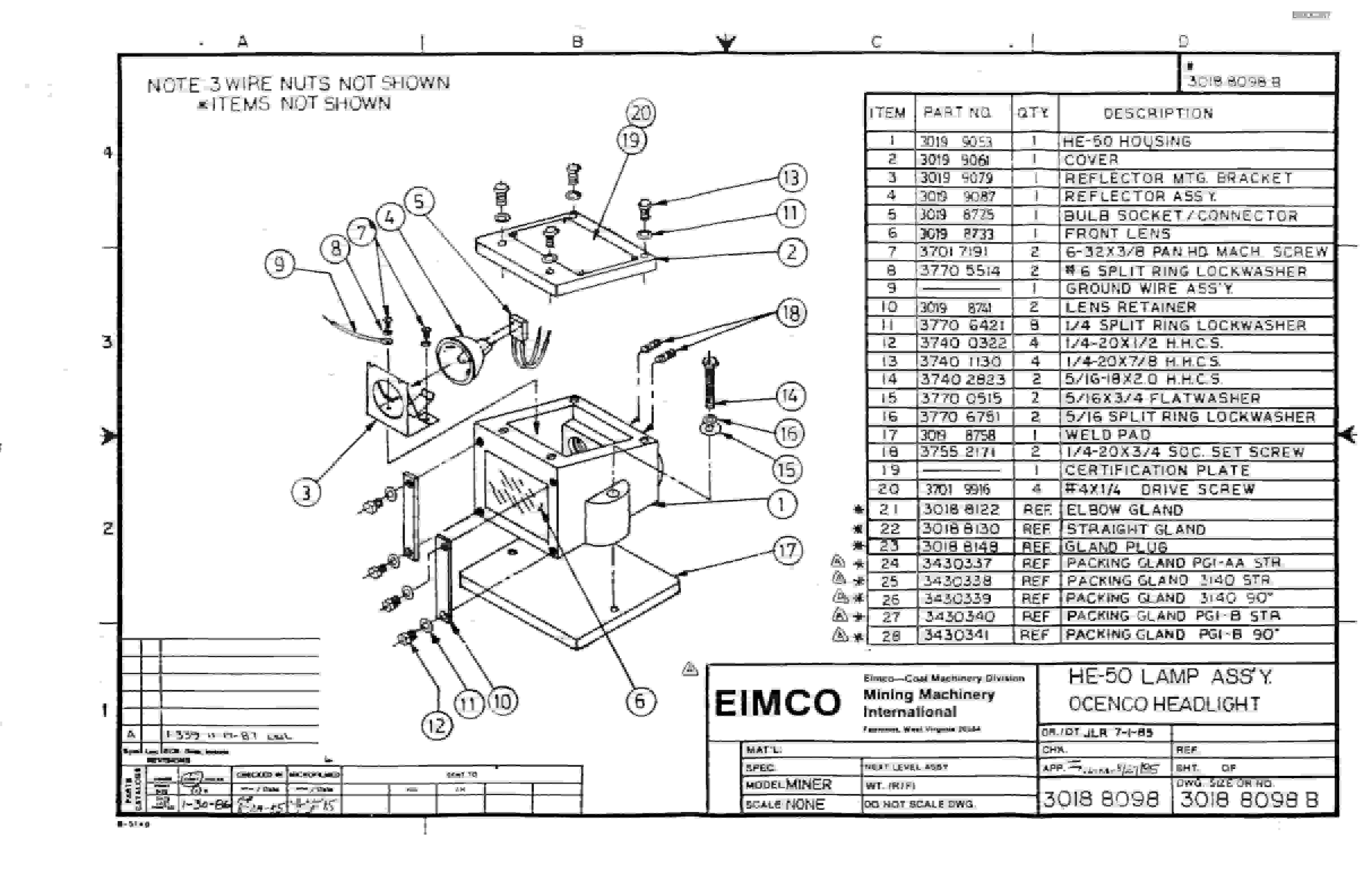 Bucyrus 2810-1 Miner Parts Catalog BI000387-5