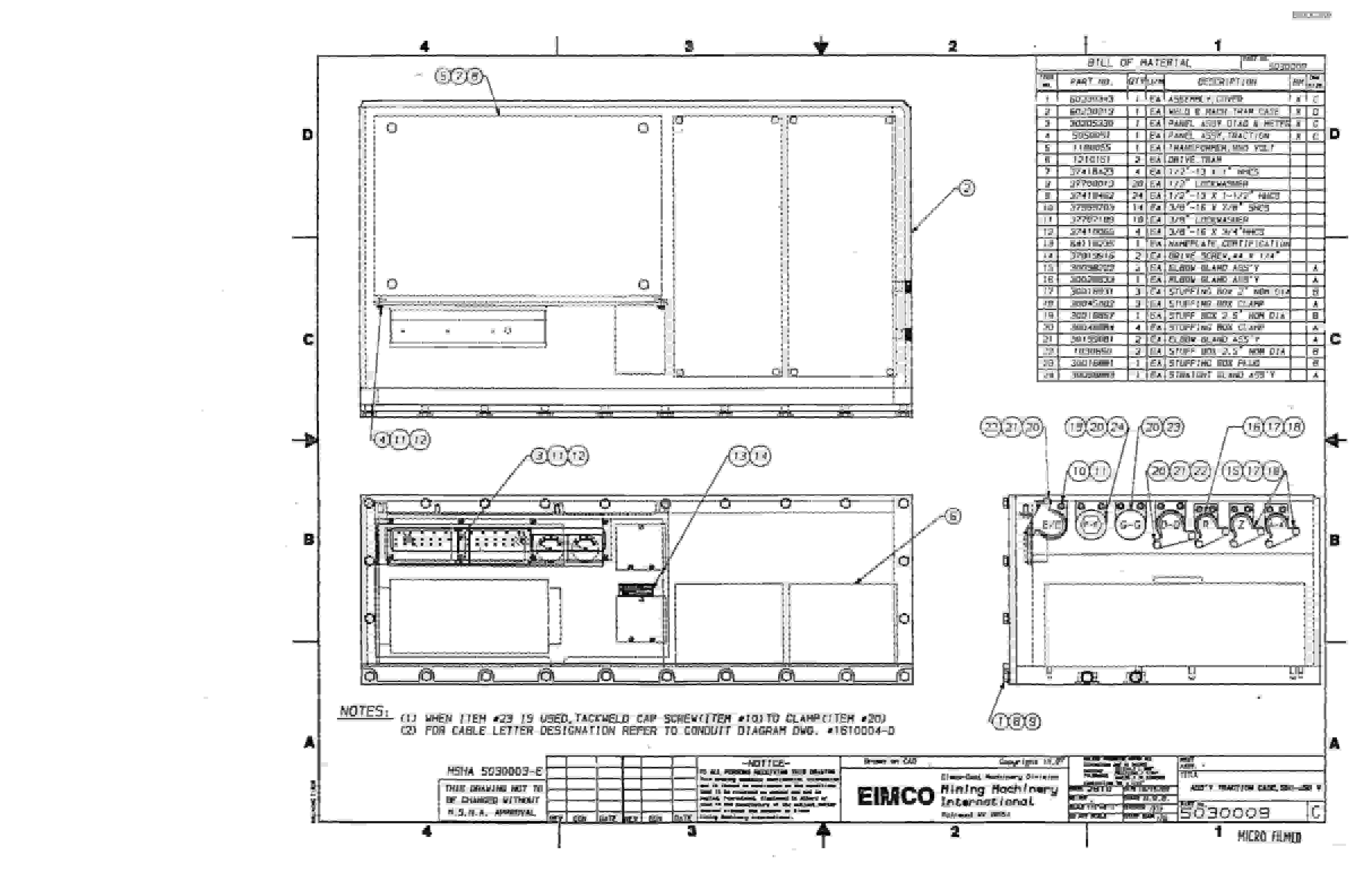 Bucyrus 2810-1 Miner Parts Catalog BI000389-3