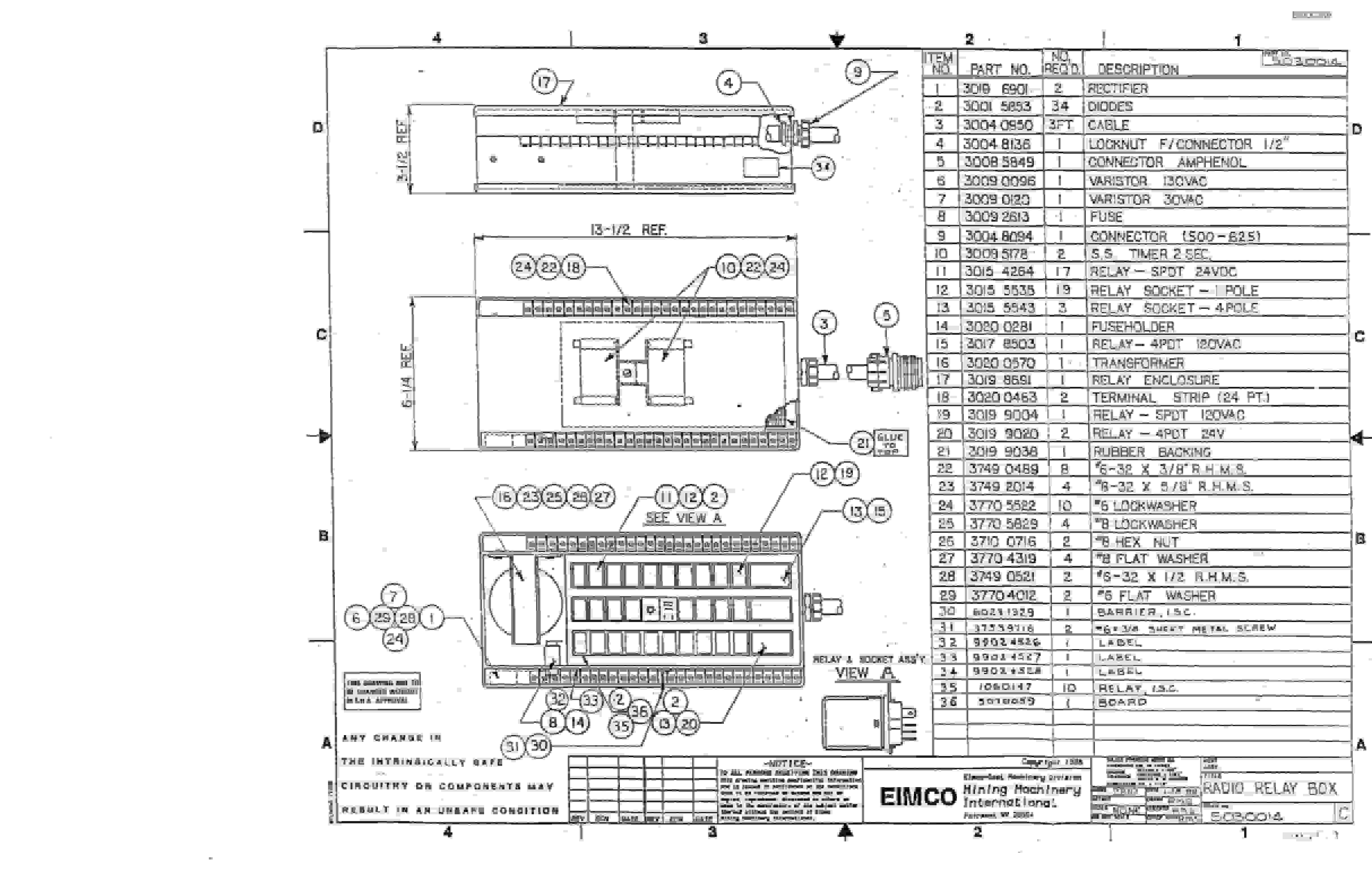 Bucyrus 2810-1 Miner Parts Catalog BI000389-5