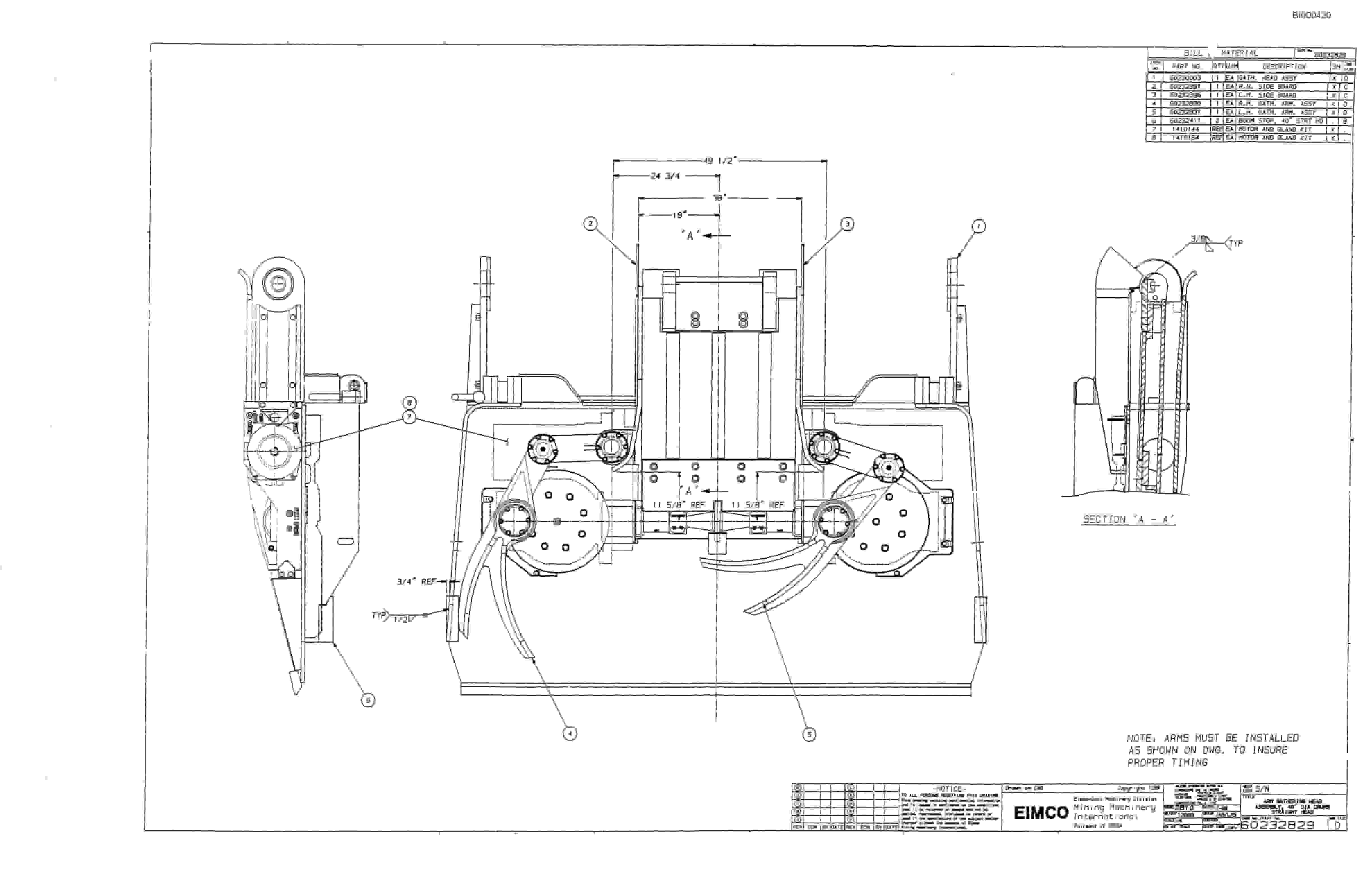 Bucyrus 2810-1 Miner Parts Catalog BI000420-5