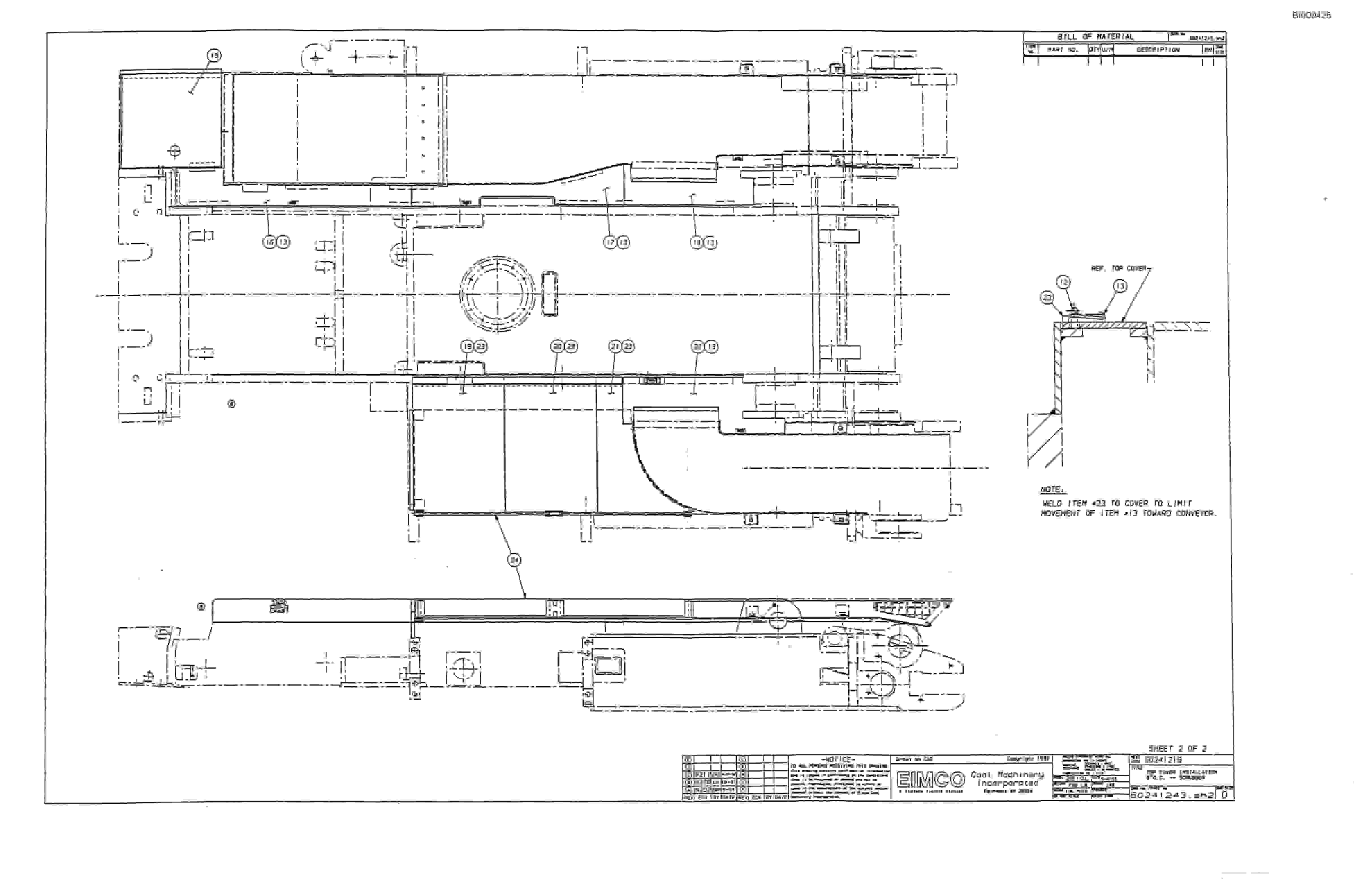 Bucyrus 2810-1 Miner Parts Catalog BI000425-3