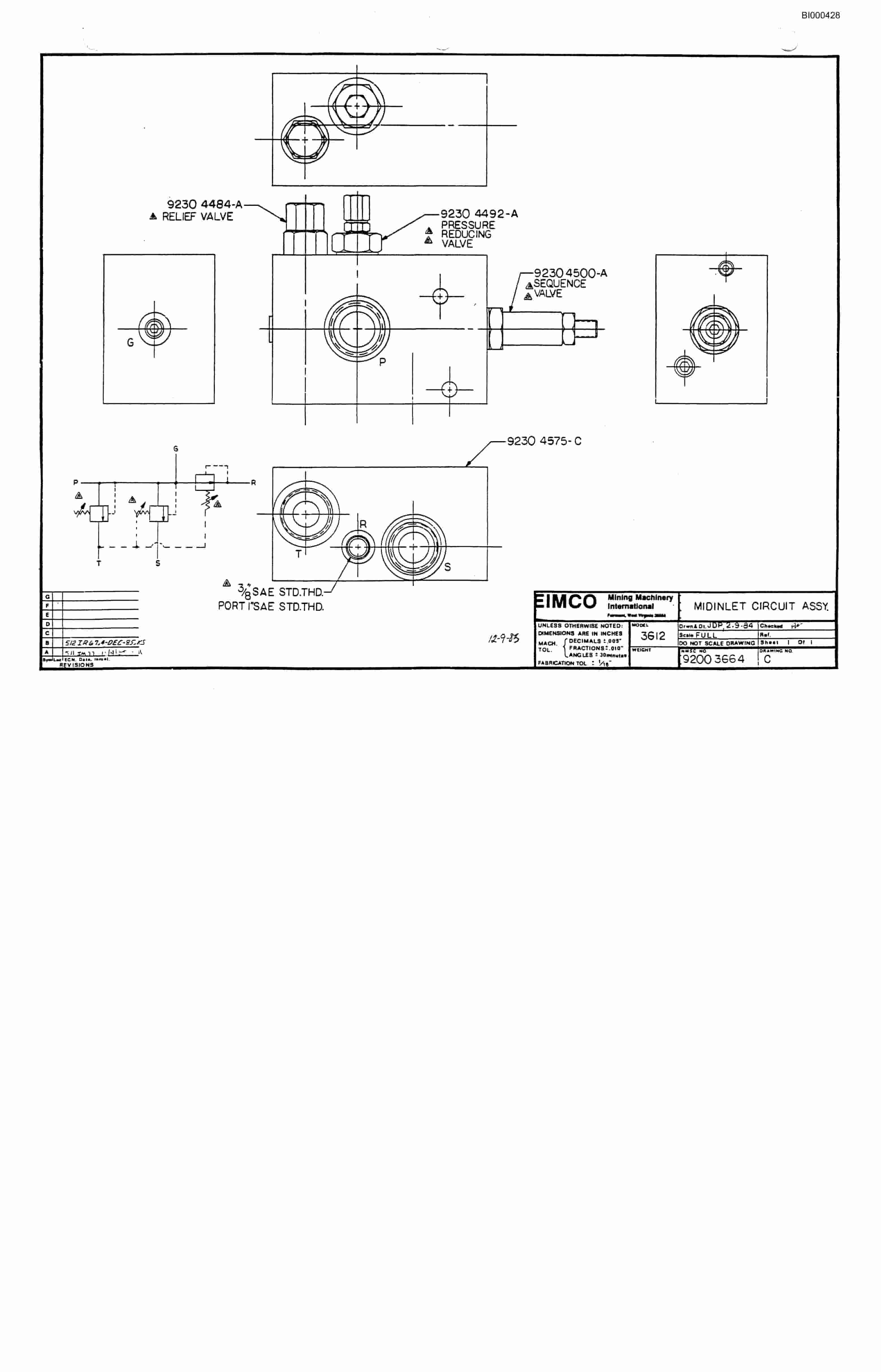 Bucyrus 2810-1 Miner Parts Catalog BI000428-2