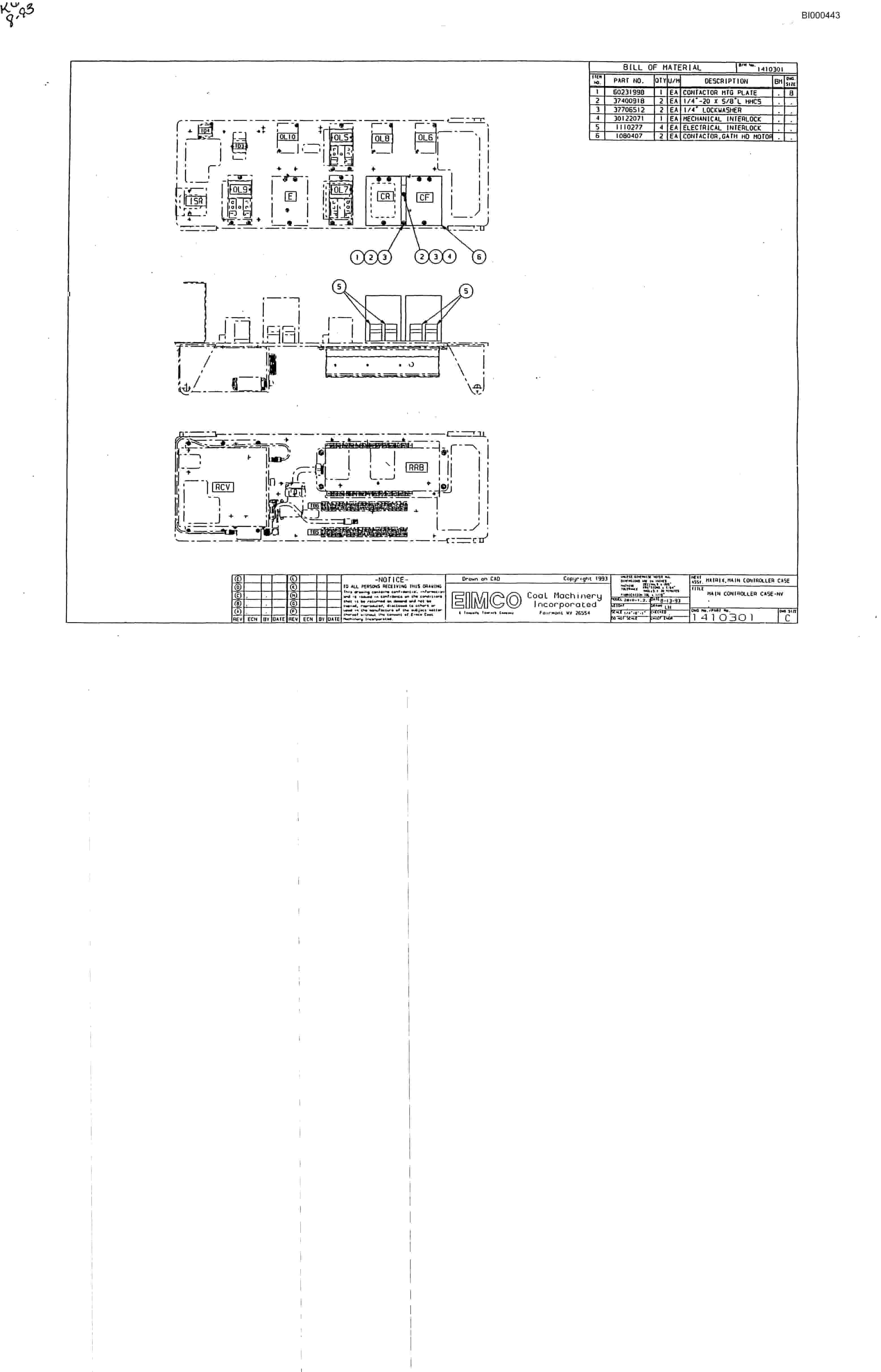 Bucyrus 2810-1 Miner Parts Catalog BI000443-3