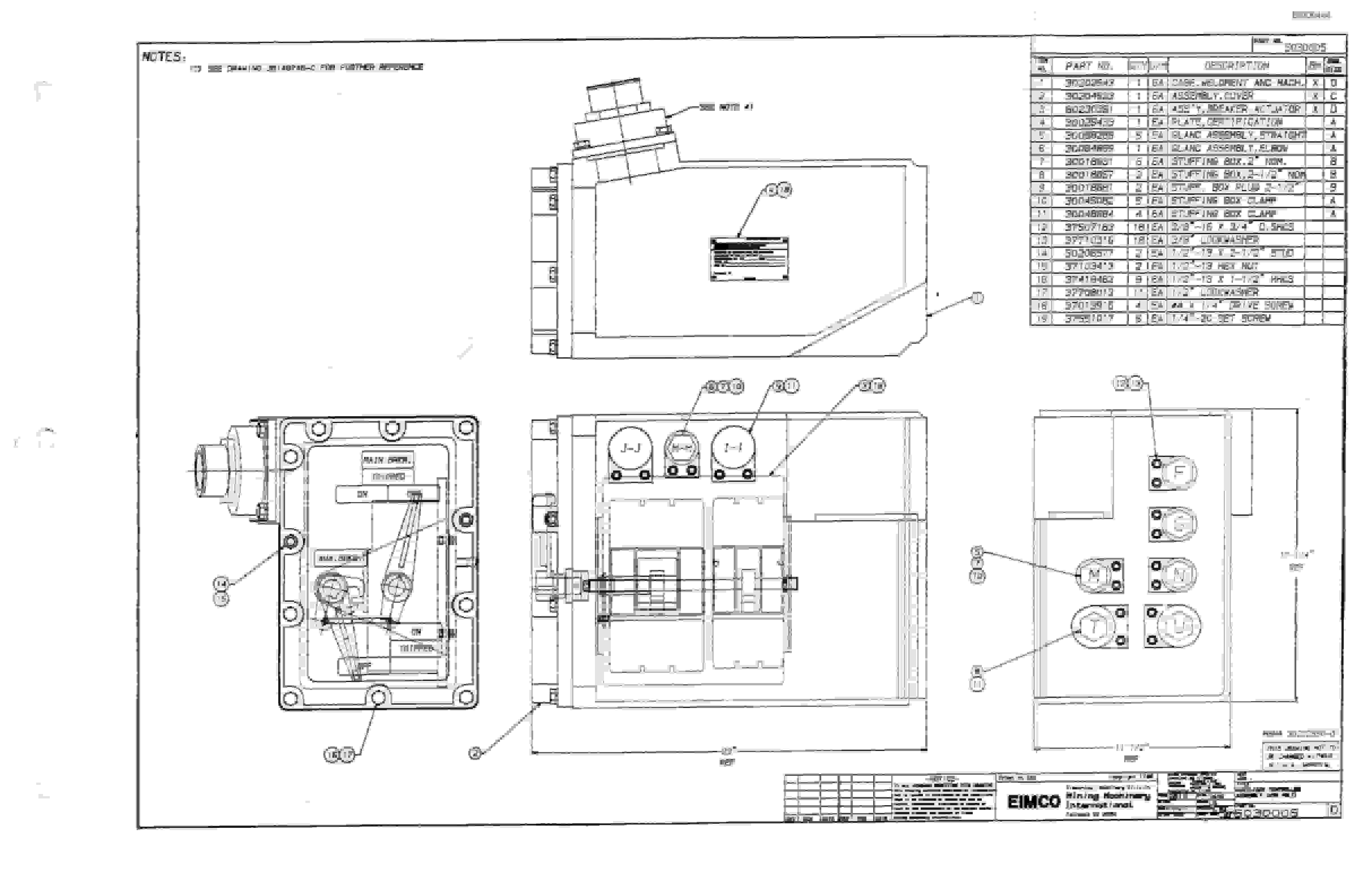 Bucyrus 2810-1 Miner Parts Catalog BI000444-2
