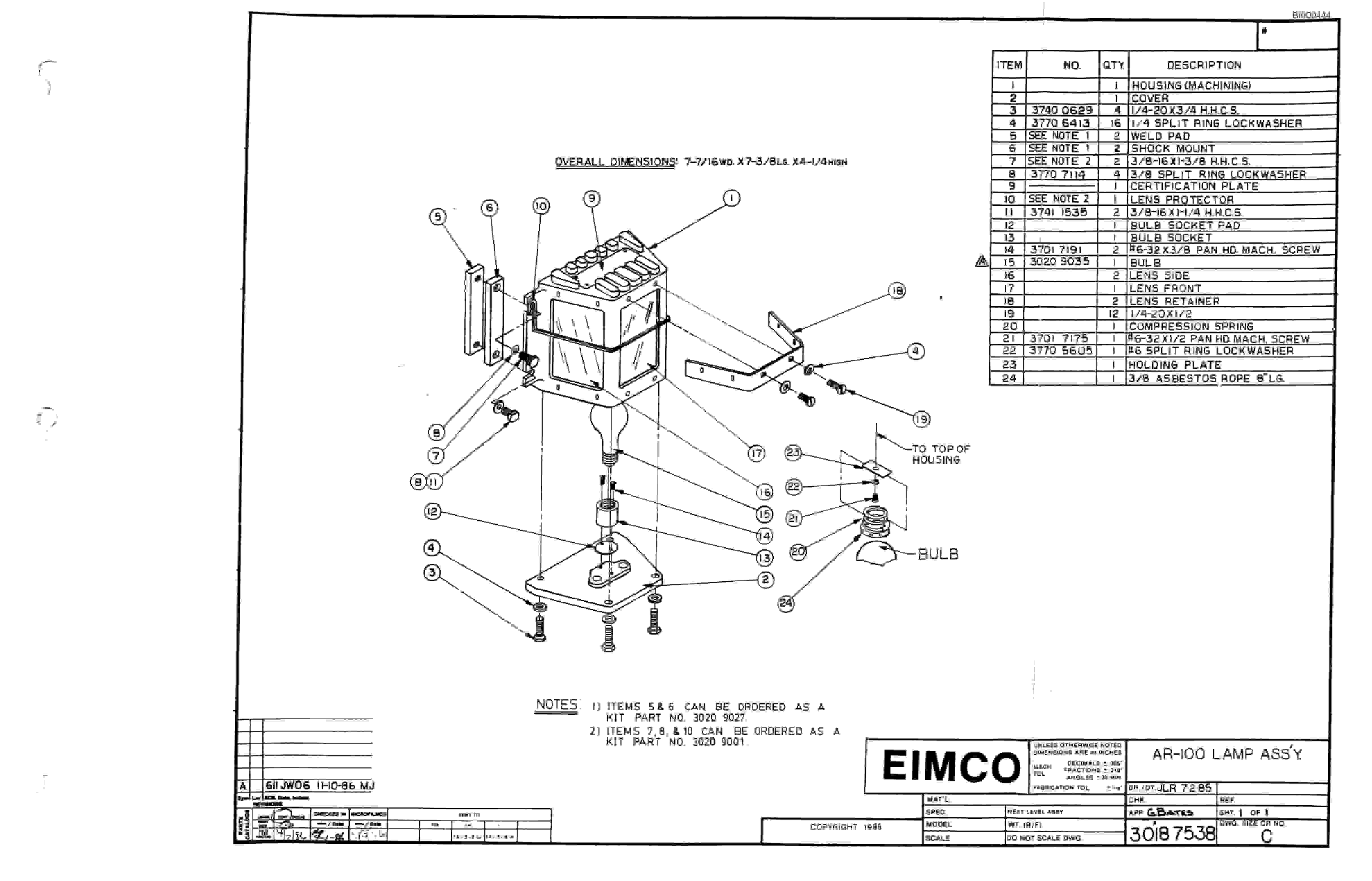 Bucyrus 2810-1 Miner Parts Catalog BI000444-5
