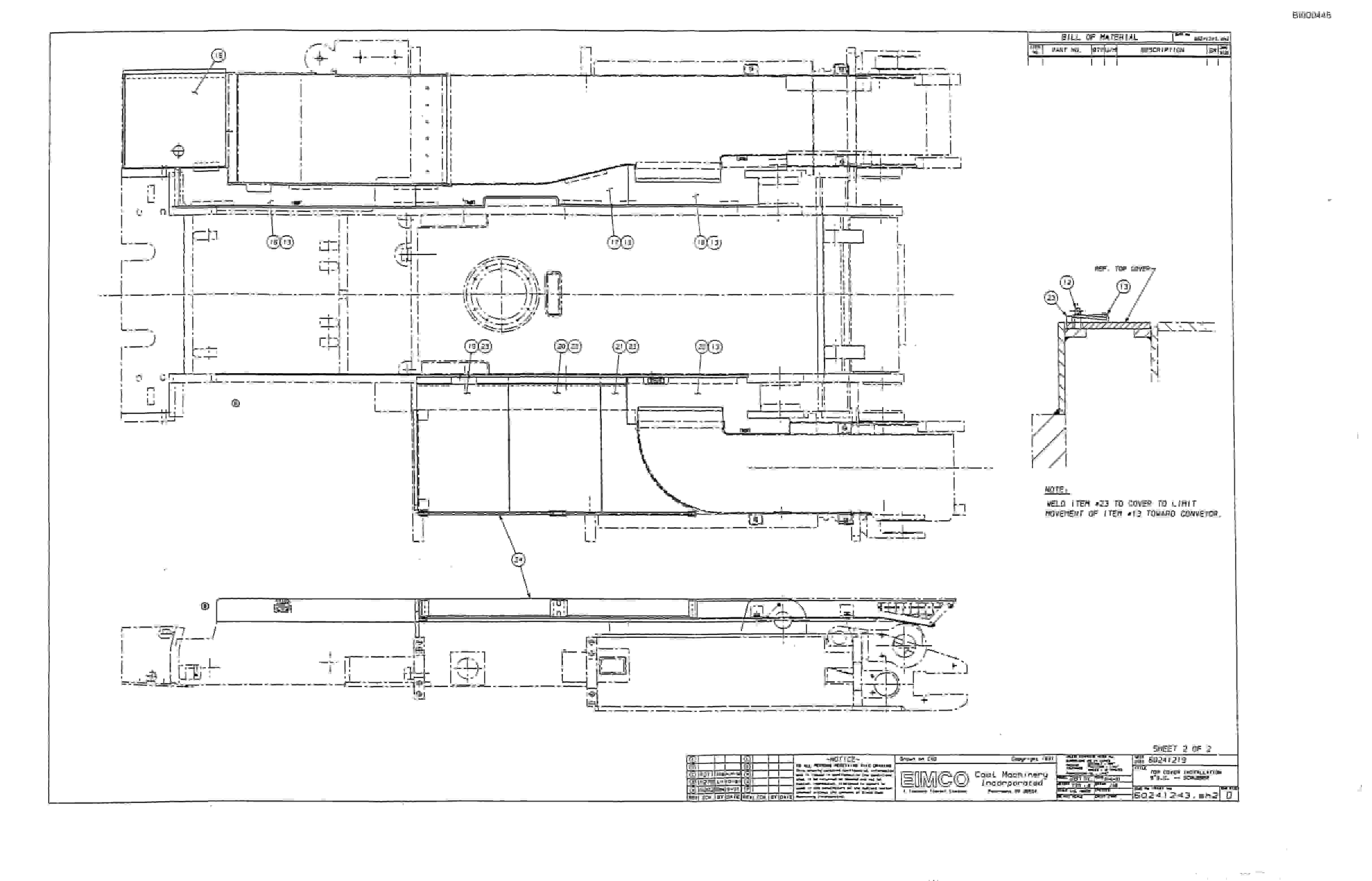 Bucyrus 2810-1 Miner Parts Catalog BI000445-3