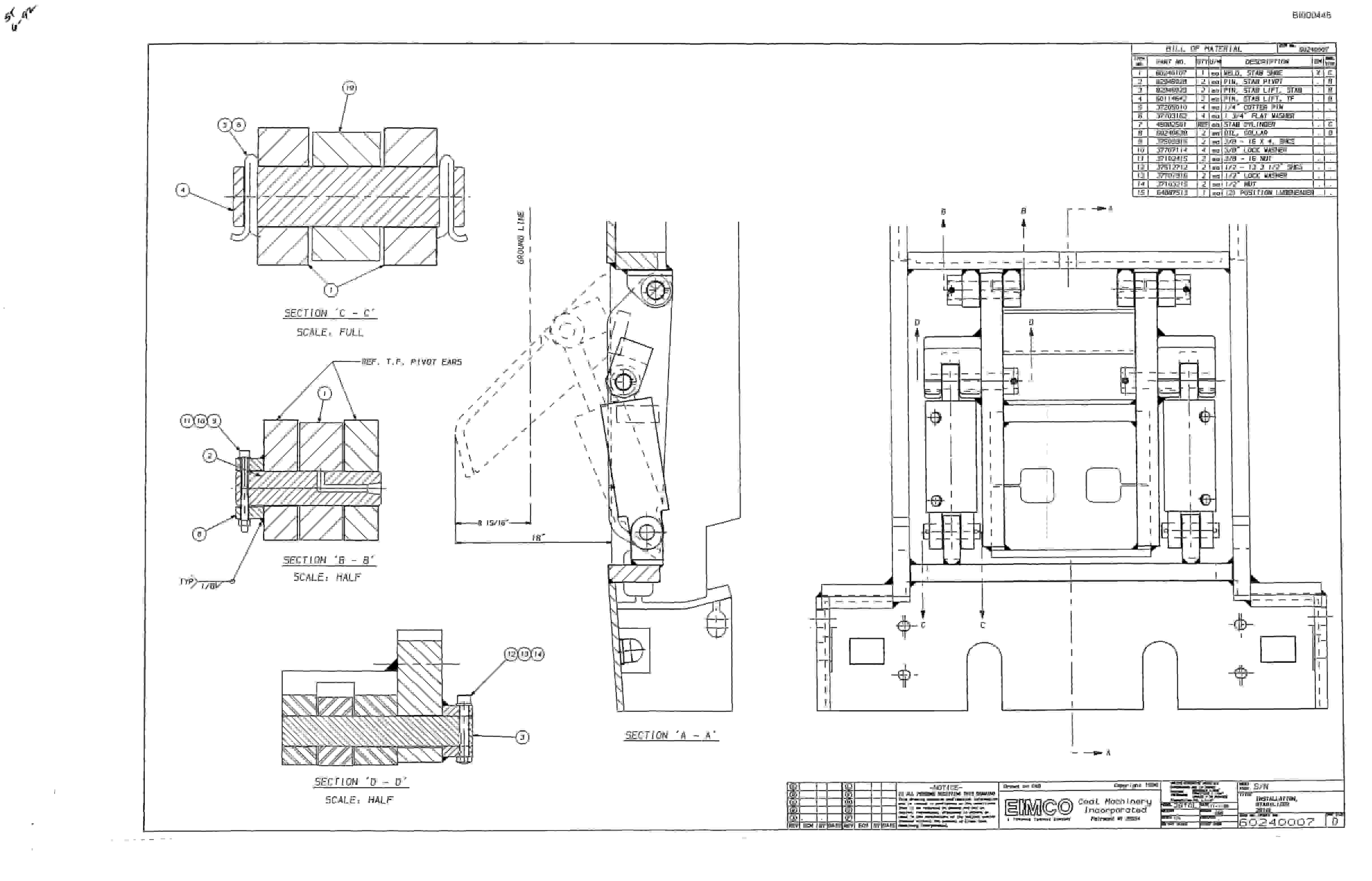 Bucyrus 2810-1 Miner Parts Catalog BI000445-4